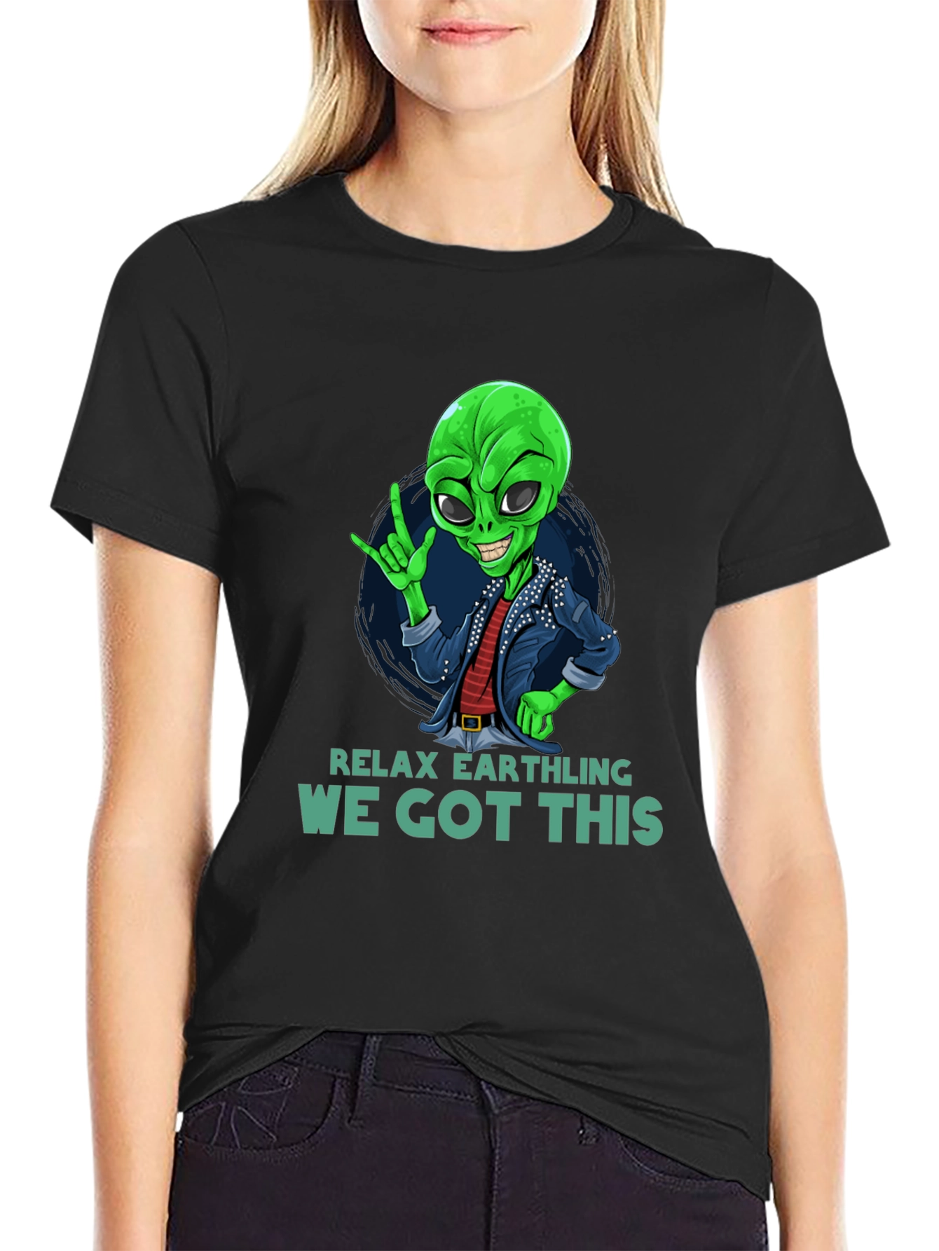 Relax Earthling T-Shirt - Alien Graphic Tee