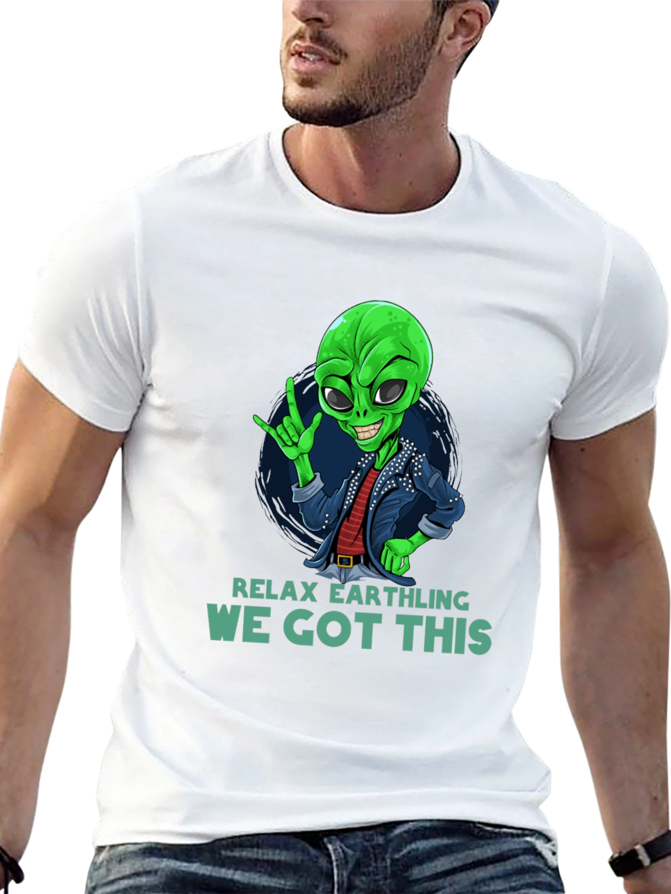 Relax Earthling T-Shirt - Alien Graphic Tee