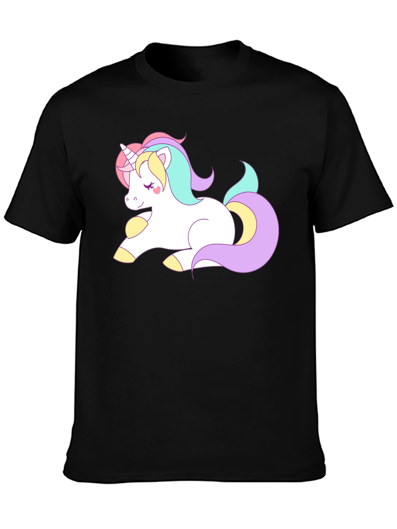 Unicorn Graphic Black T-Shirt