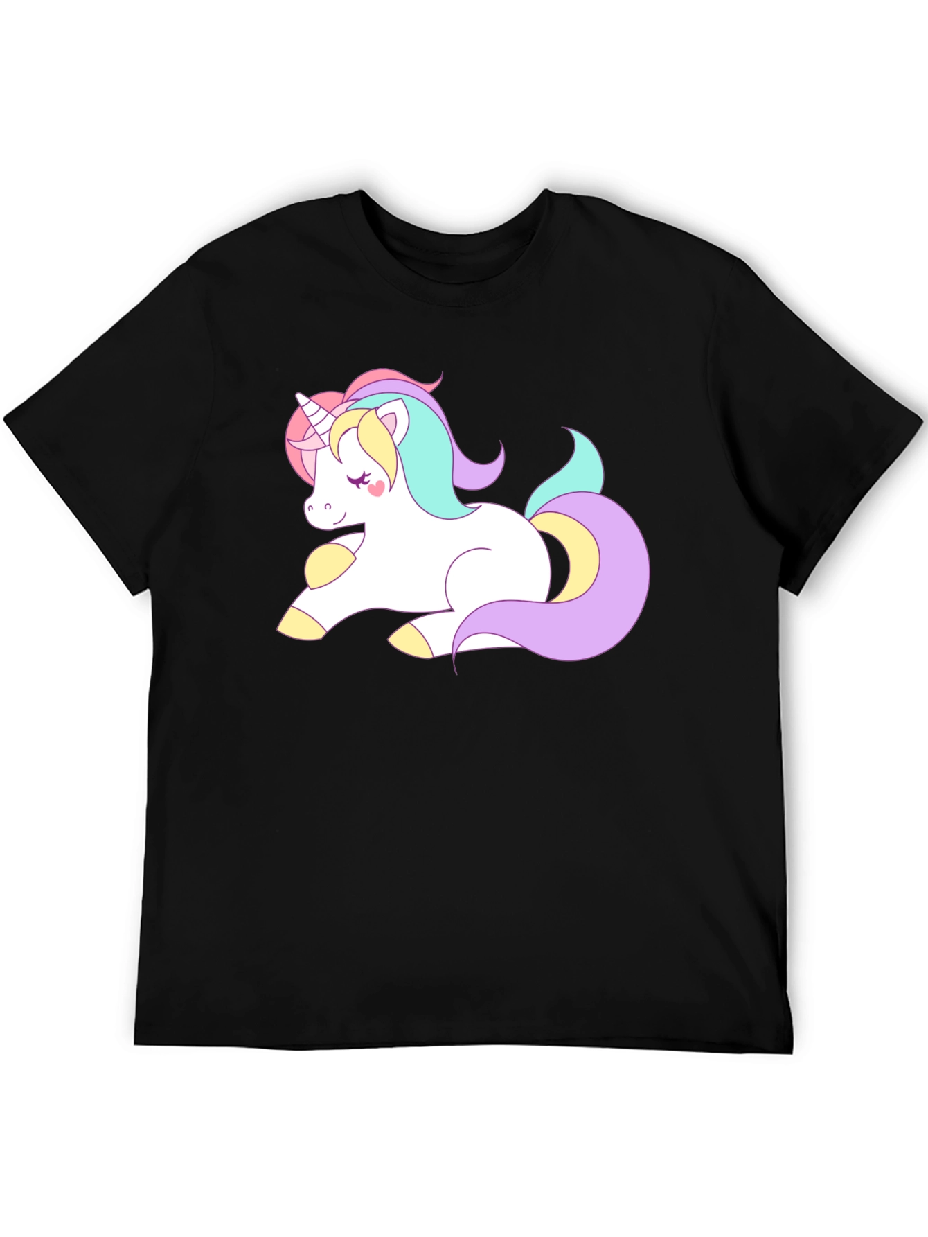 Unicorn Graphic Black T-Shirt