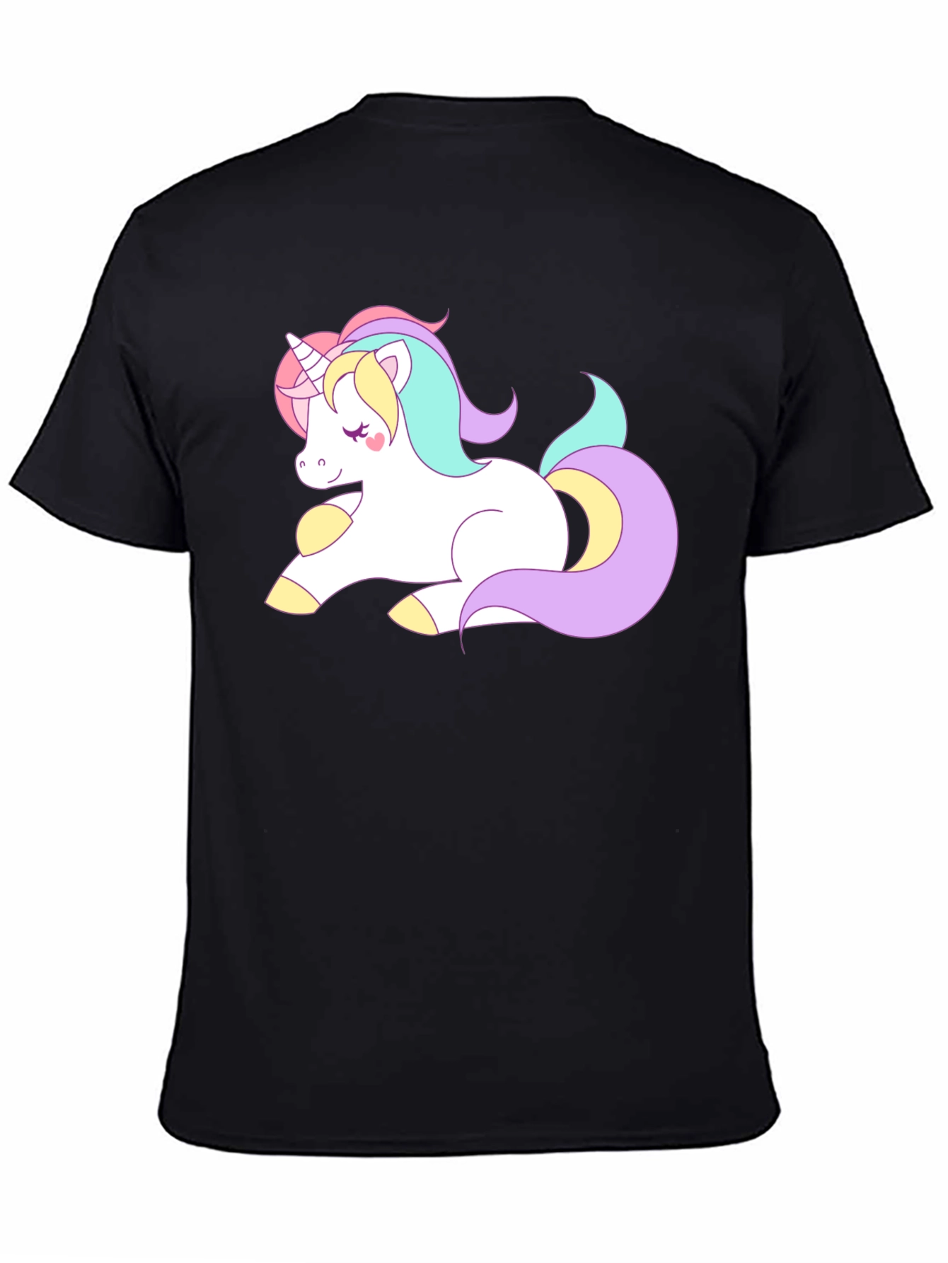 Unicorn Graphic Black T-Shirt