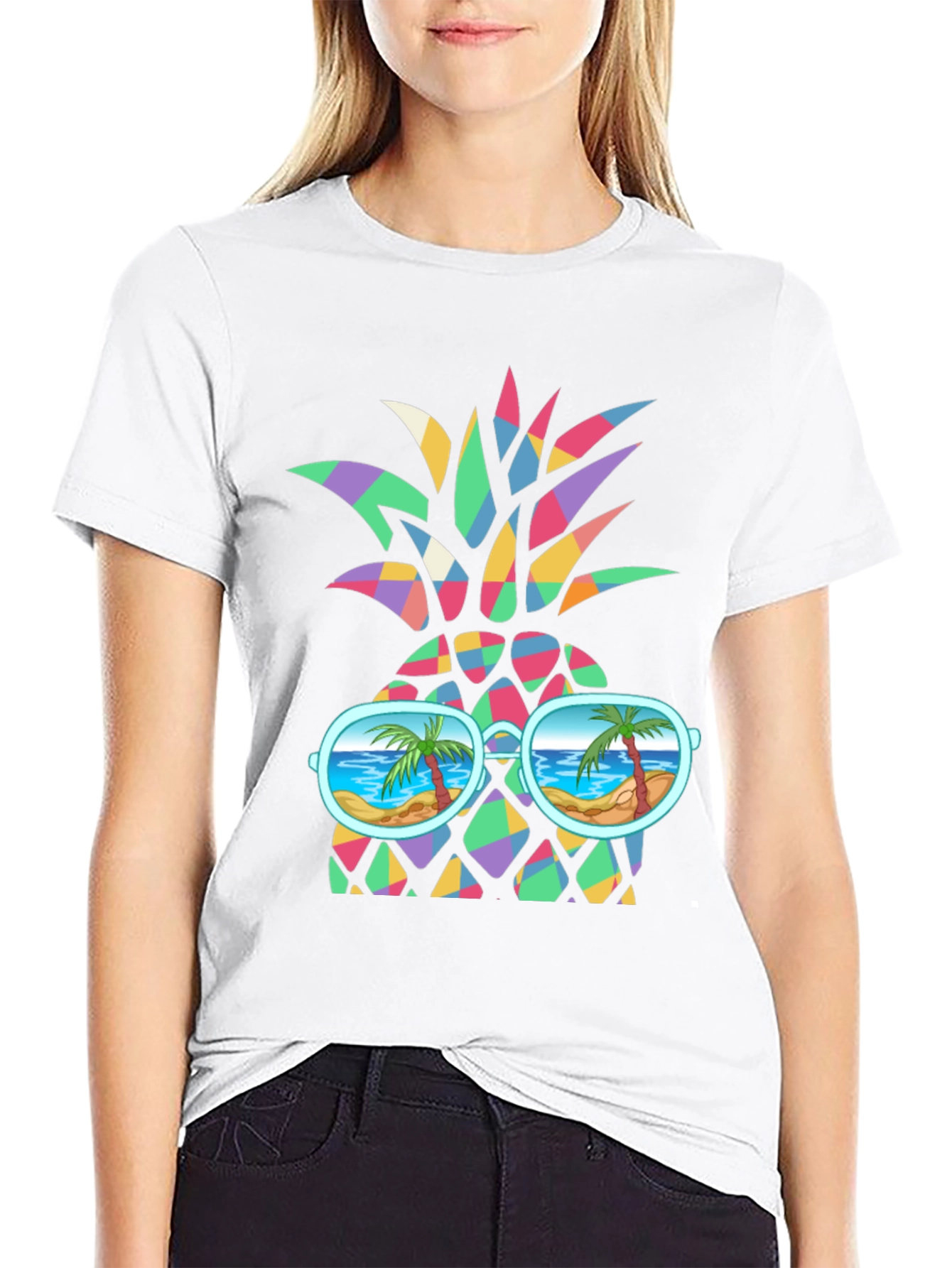 Funky Pineapple Sunglasses Graphic Tee