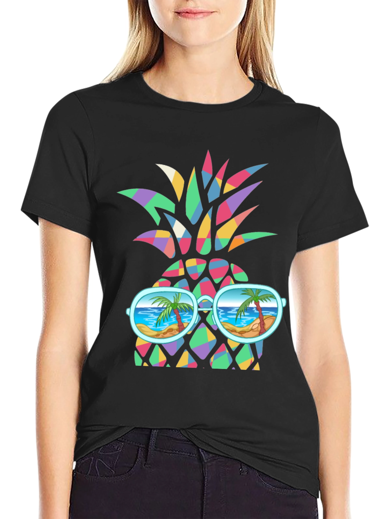 Funky Pineapple Sunglasses Graphic Tee