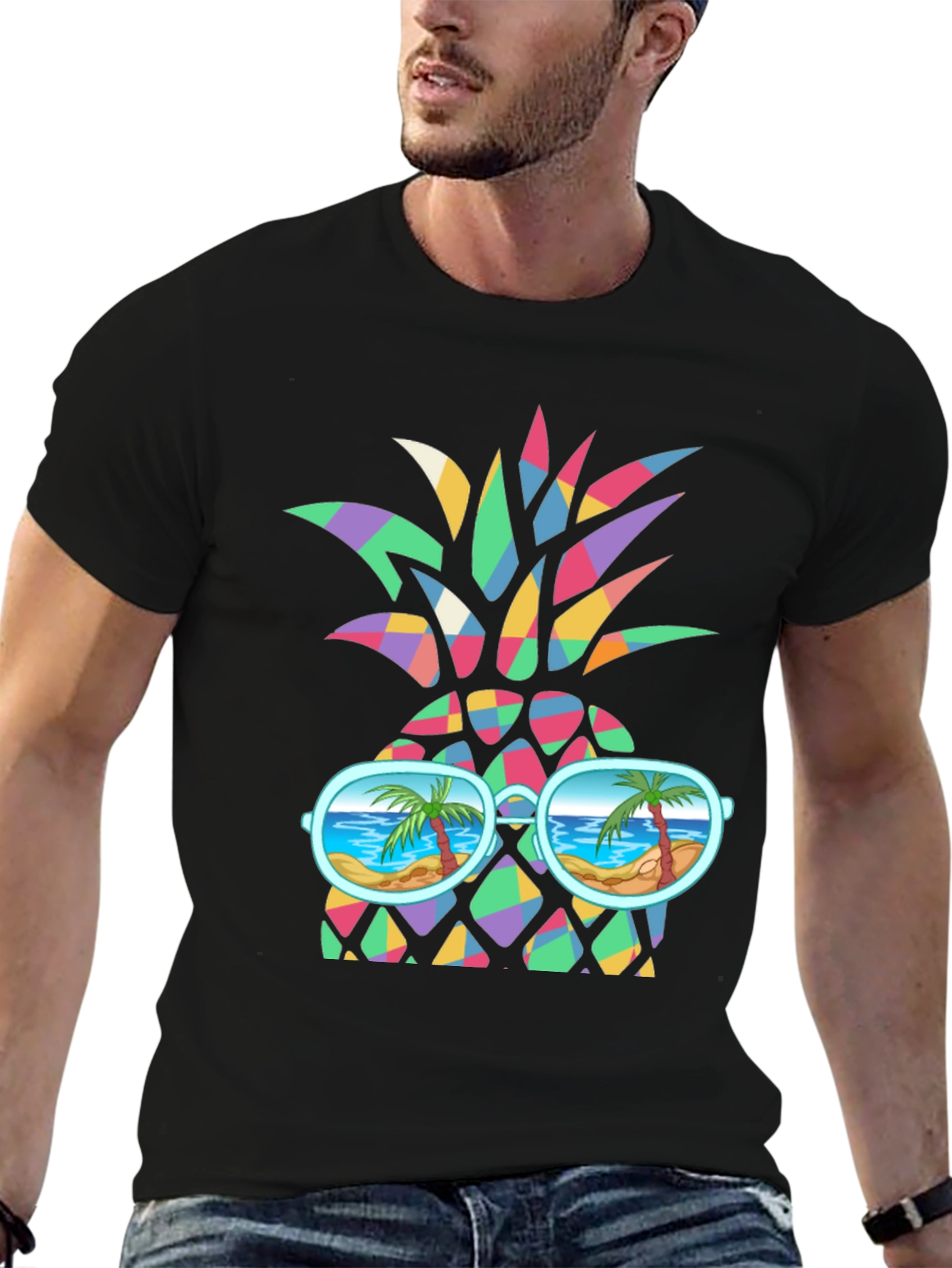 Funky Pineapple Sunglasses Graphic Tee