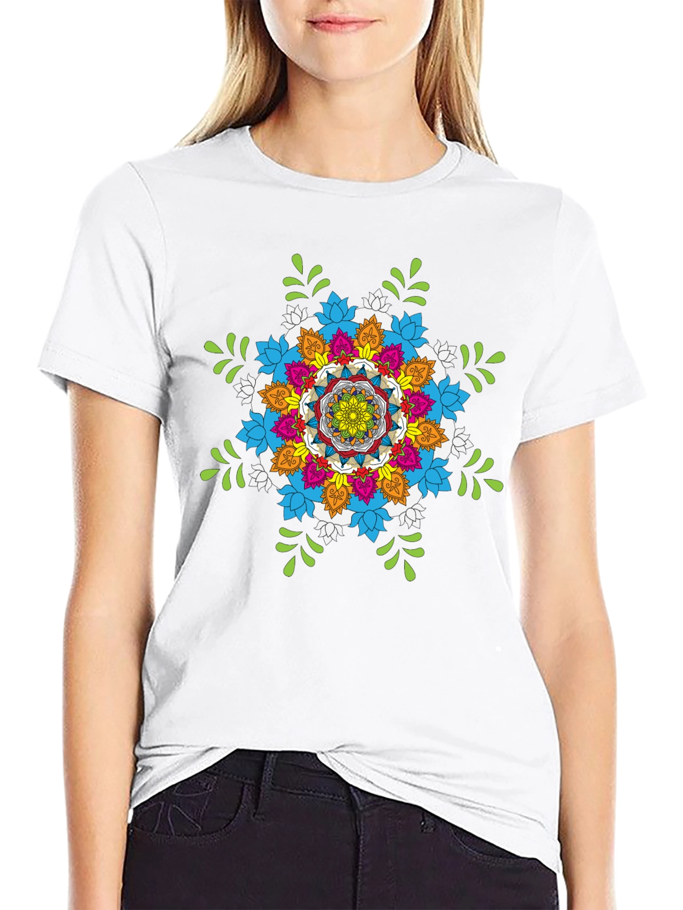 Vibrant Mandala Graphic T-Shirt