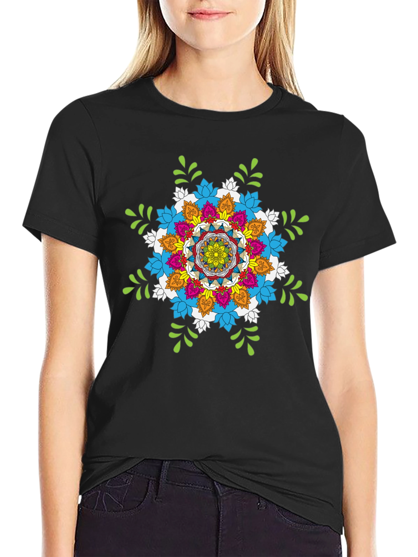 Vibrant Mandala Graphic T-Shirt