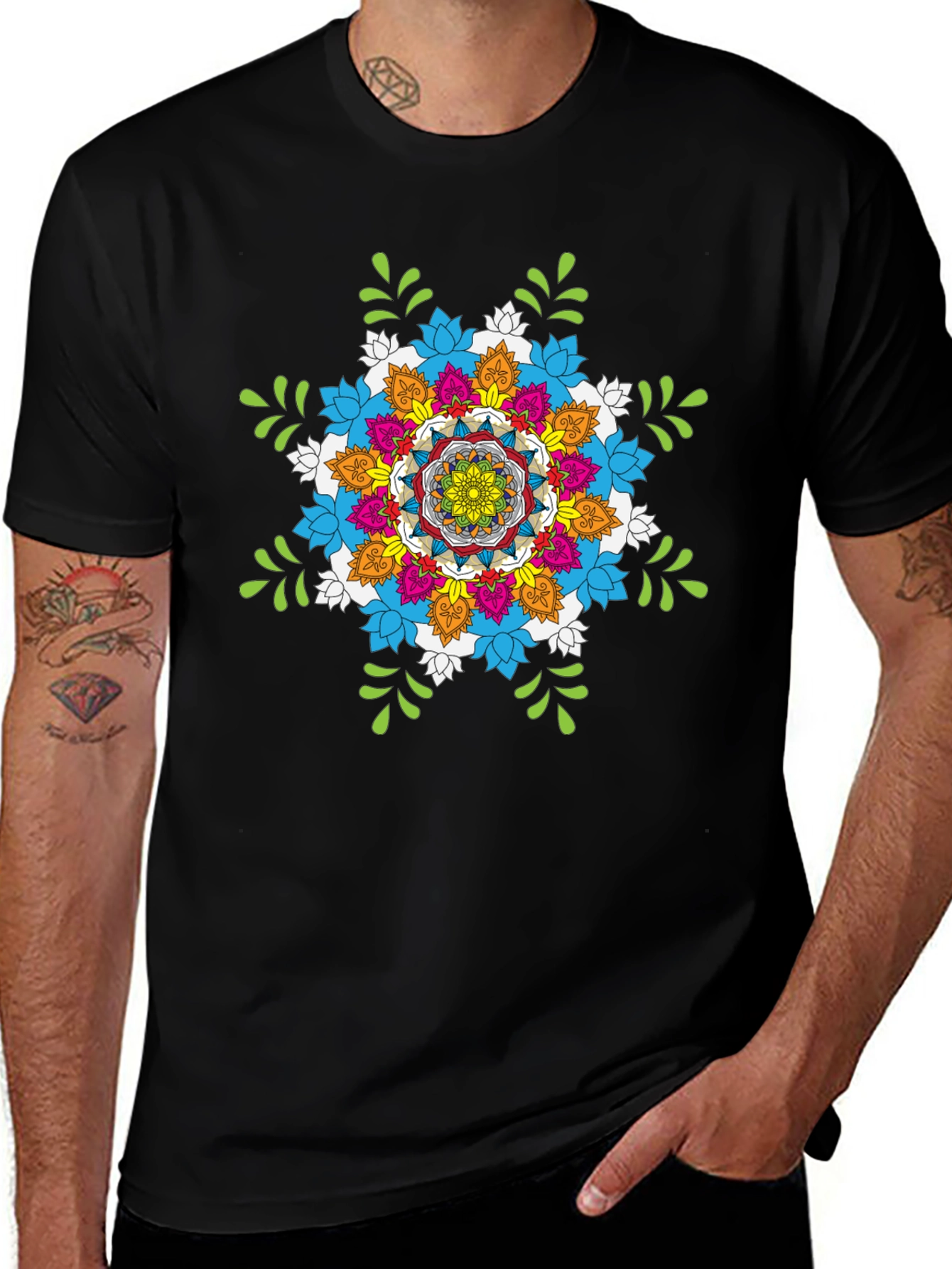 Vibrant Mandala Graphic T-Shirt