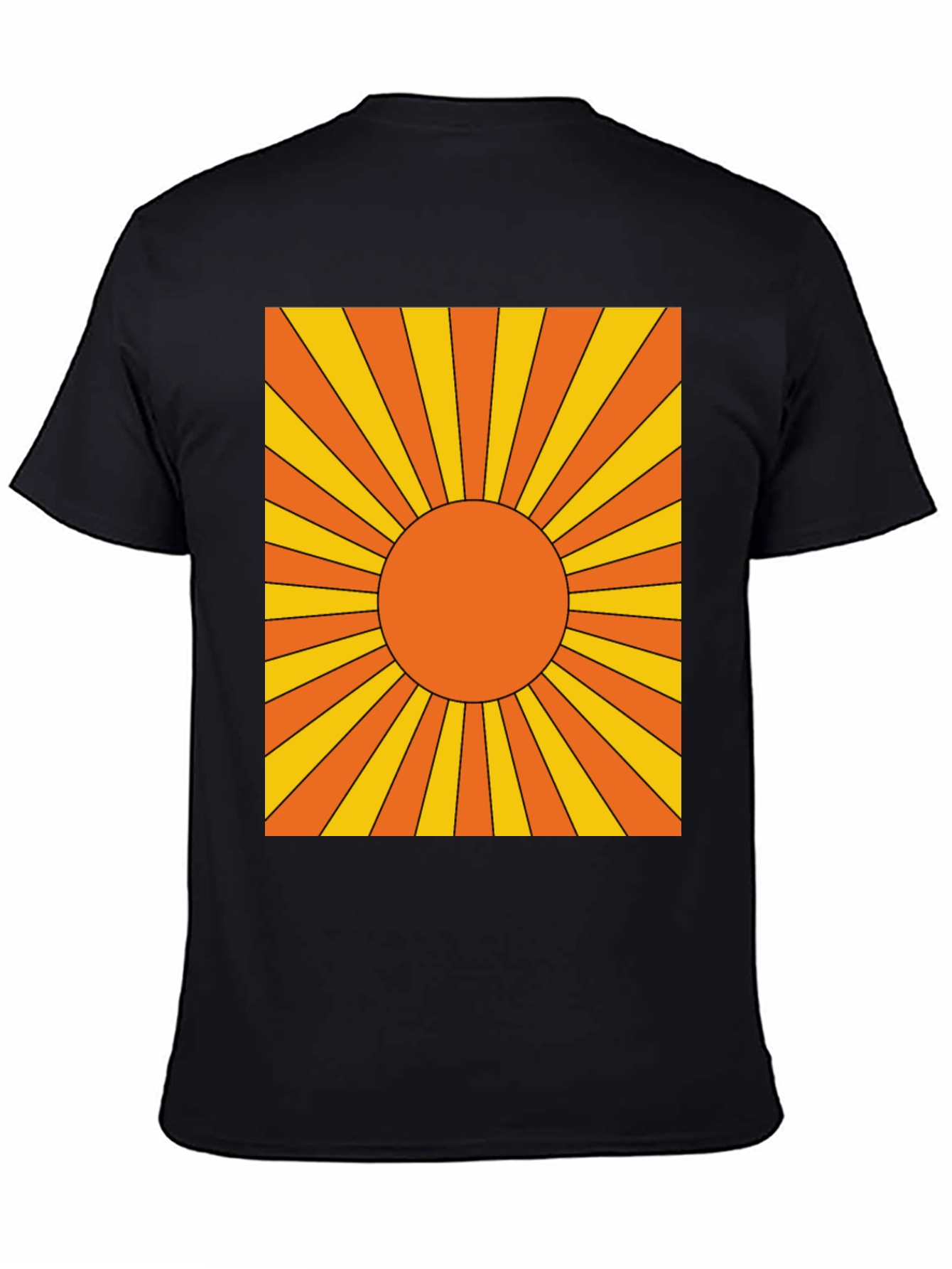 Retro Sunburst Graphic Tee - Black
