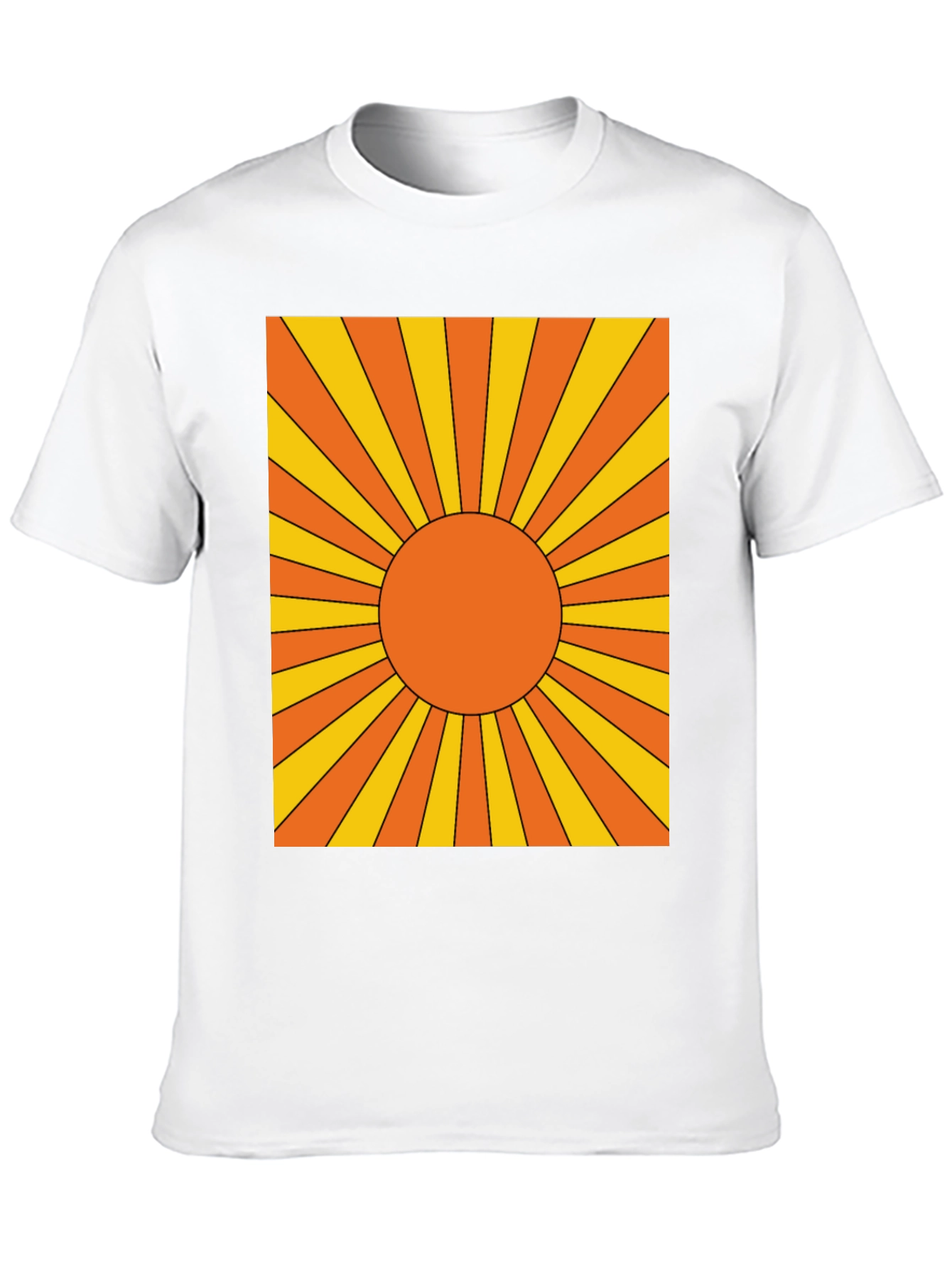 Retro Sunburst Graphic Tee - Black