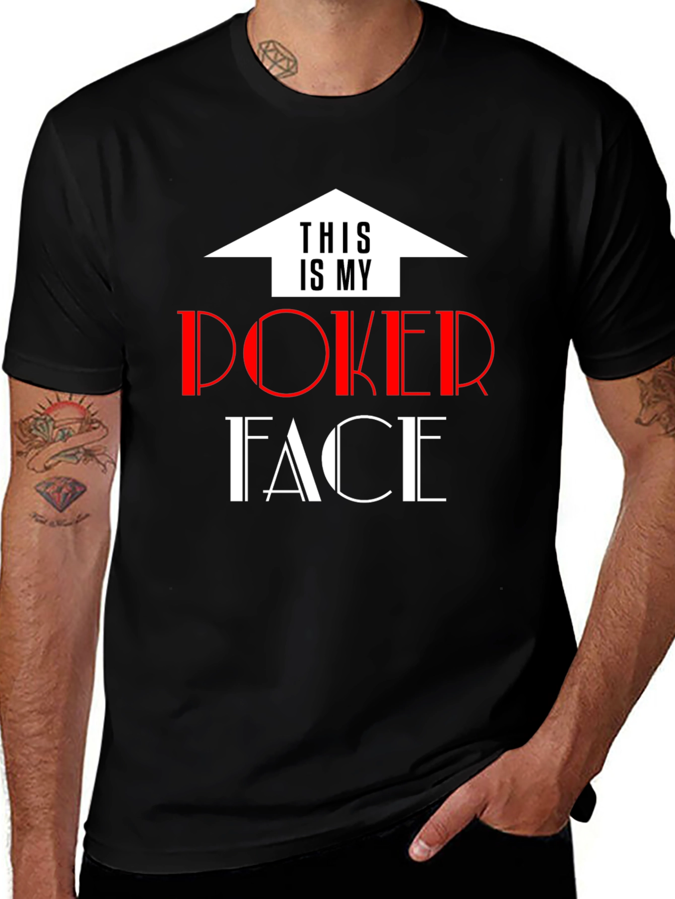 Poker Face T-Shirt - Fun Graphic Tee