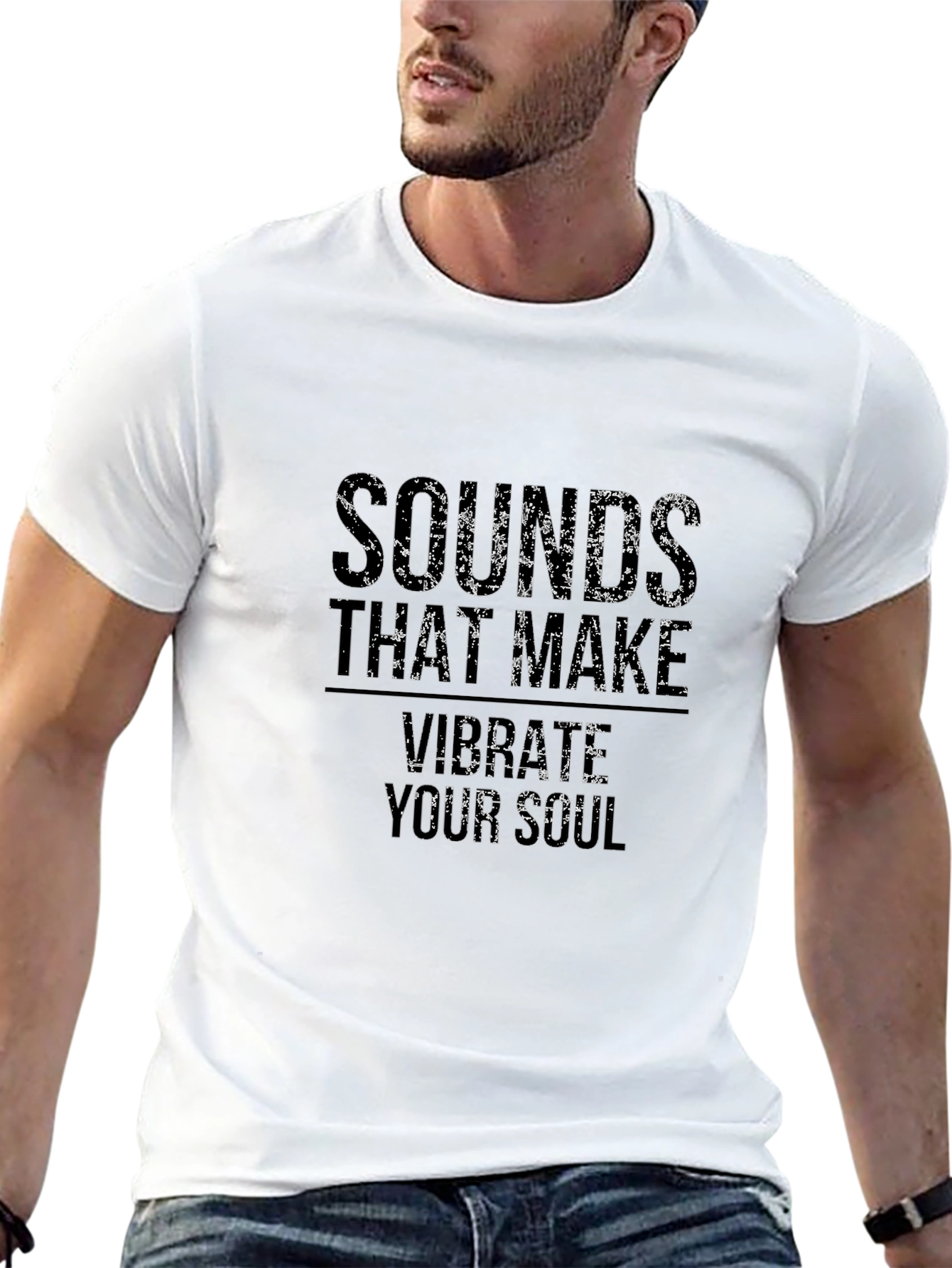 Sounds That Make Vibrate Your Soul Black T-Shirt