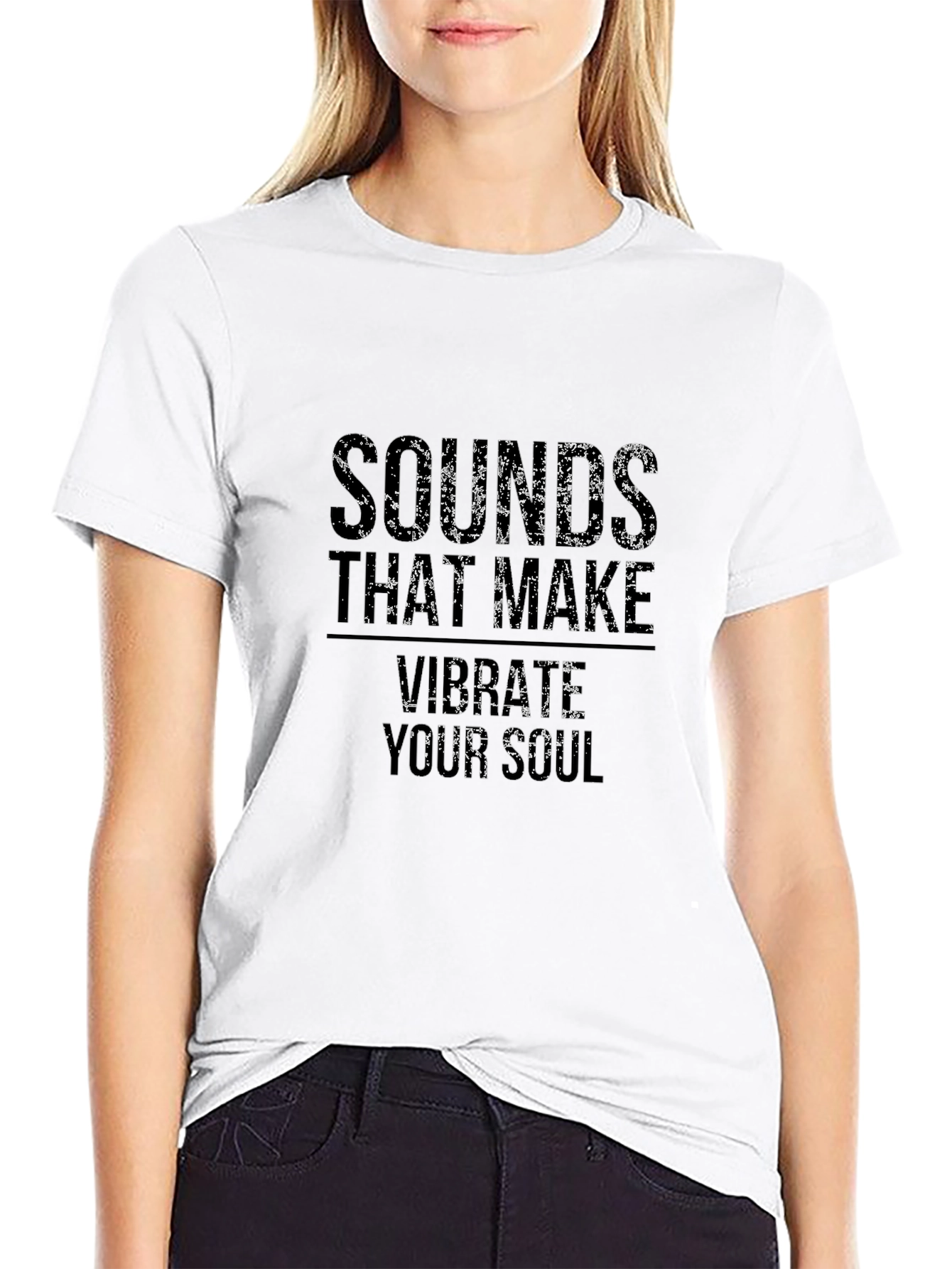 Sounds That Make Vibrate Your Soul Black T-Shirt