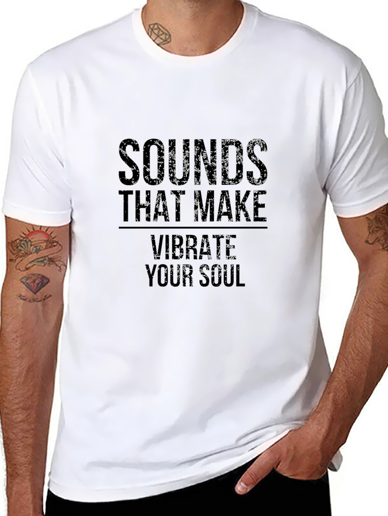 Sounds That Make Vibrate Your Soul Black T-Shirt