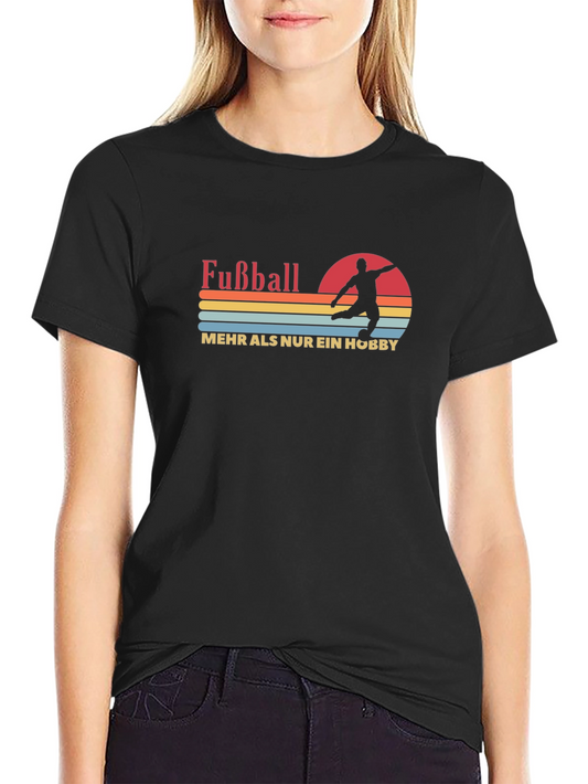Fußball Hobby Black Graphic T-Shirt
