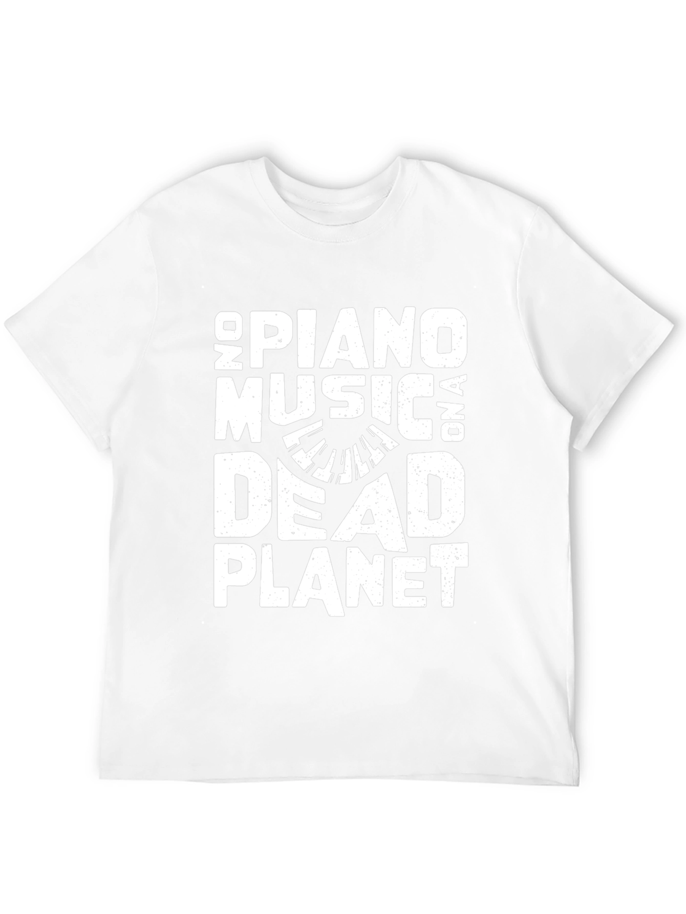 Piano Music on a Dead Planet Black T-Shirt