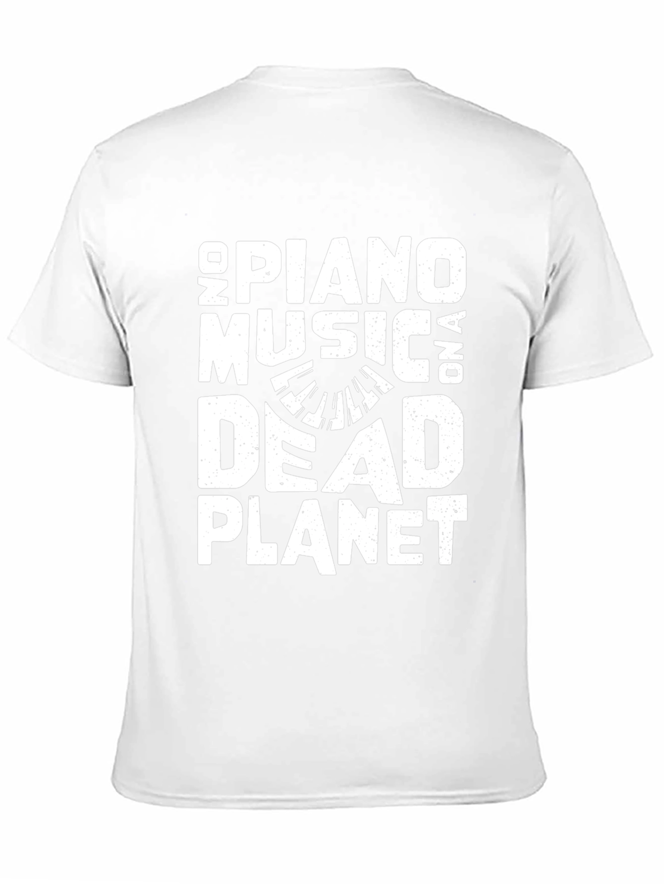 Piano Music on a Dead Planet Black T-Shirt