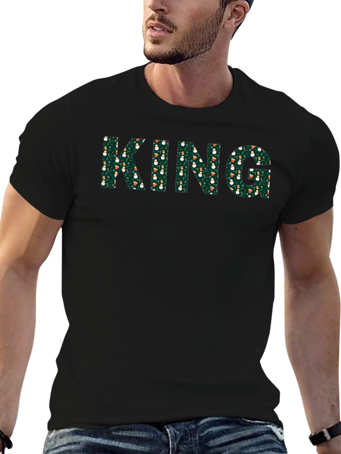 King Christmas Pattern Tee