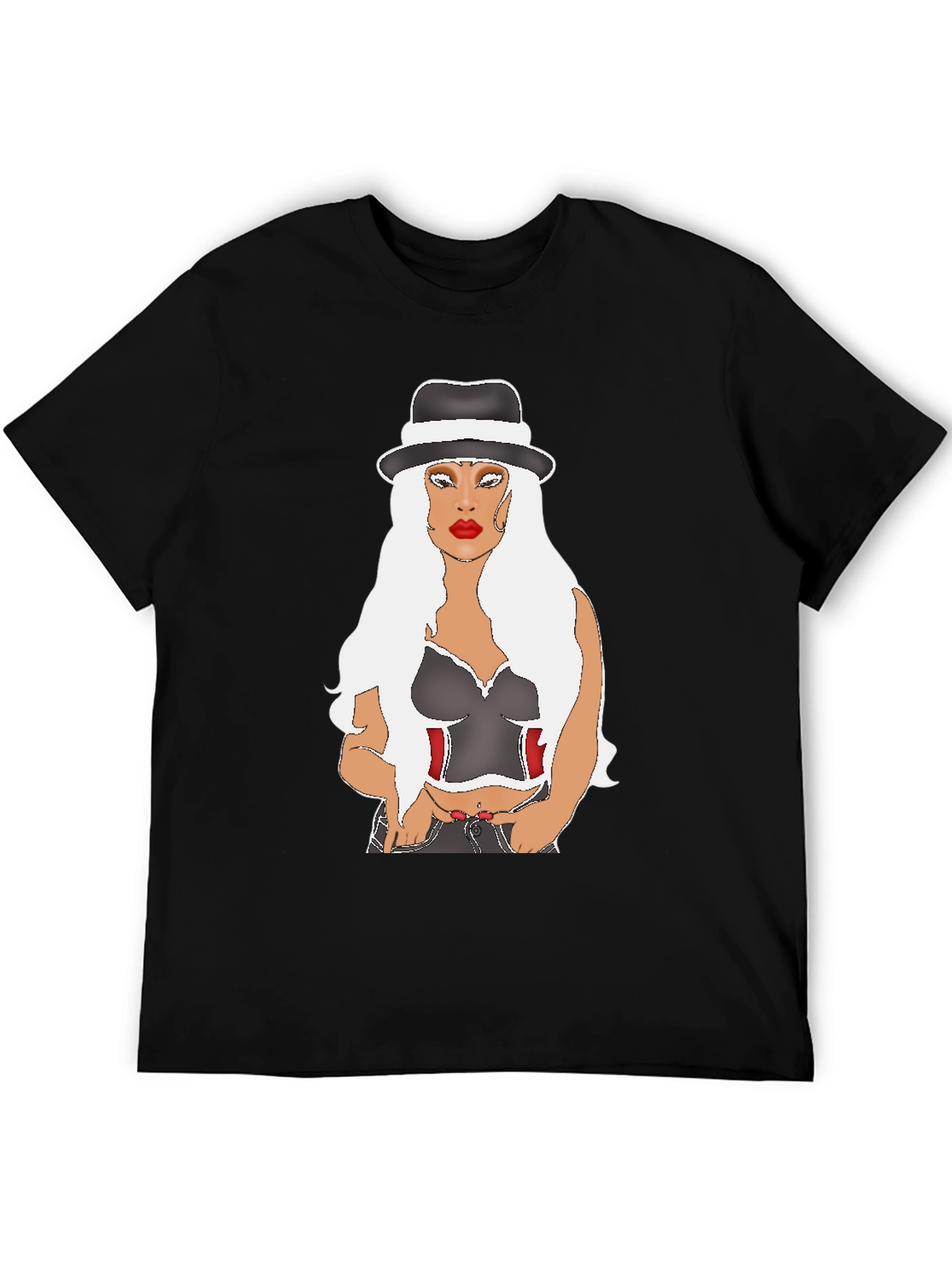 Stylish Graphic Tee: Classy Lady Design