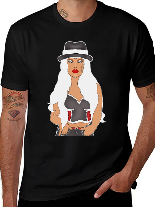 Stylish Graphic Tee: Classy Lady Design