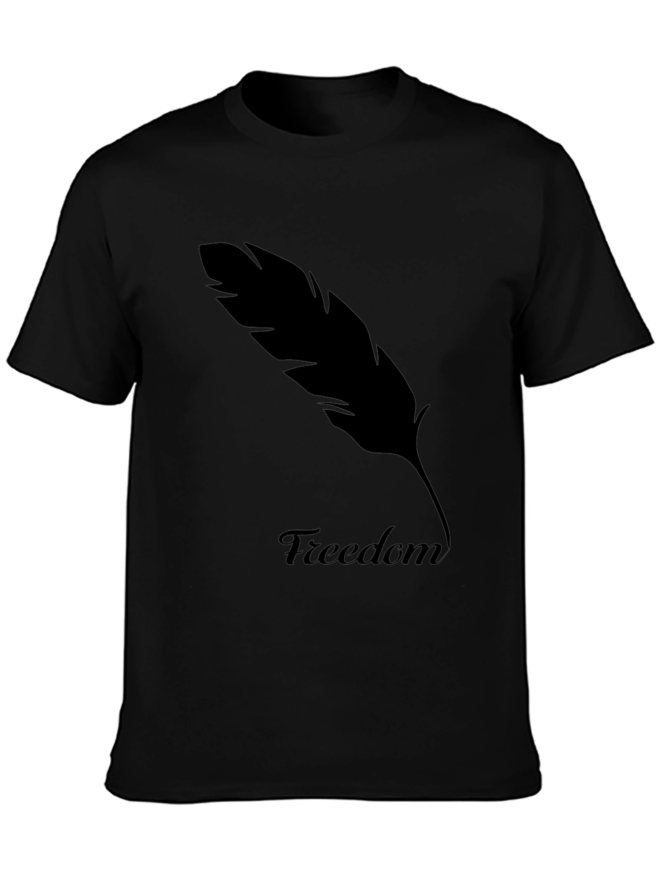Freedom Feather Graphic Tee - Classic Black T-Shirt