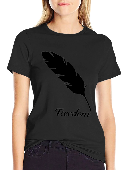 Freedom Feather Graphic Tee - Classic Black T-Shirt