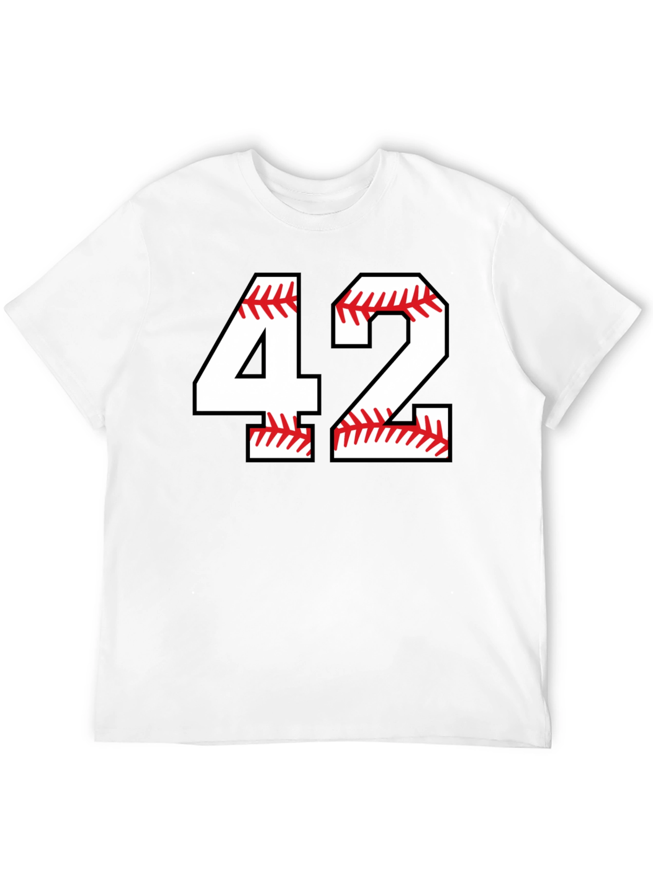 Baseball Number 42 Black T-Shirt