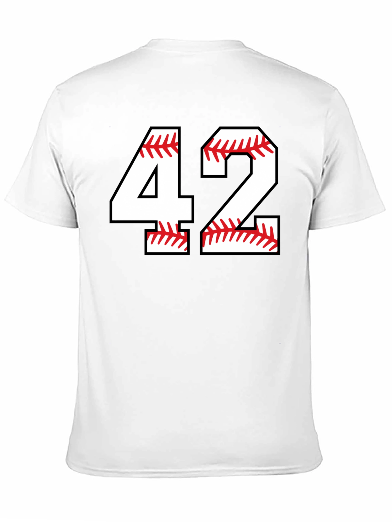 Baseball Number 42 Black T-Shirt