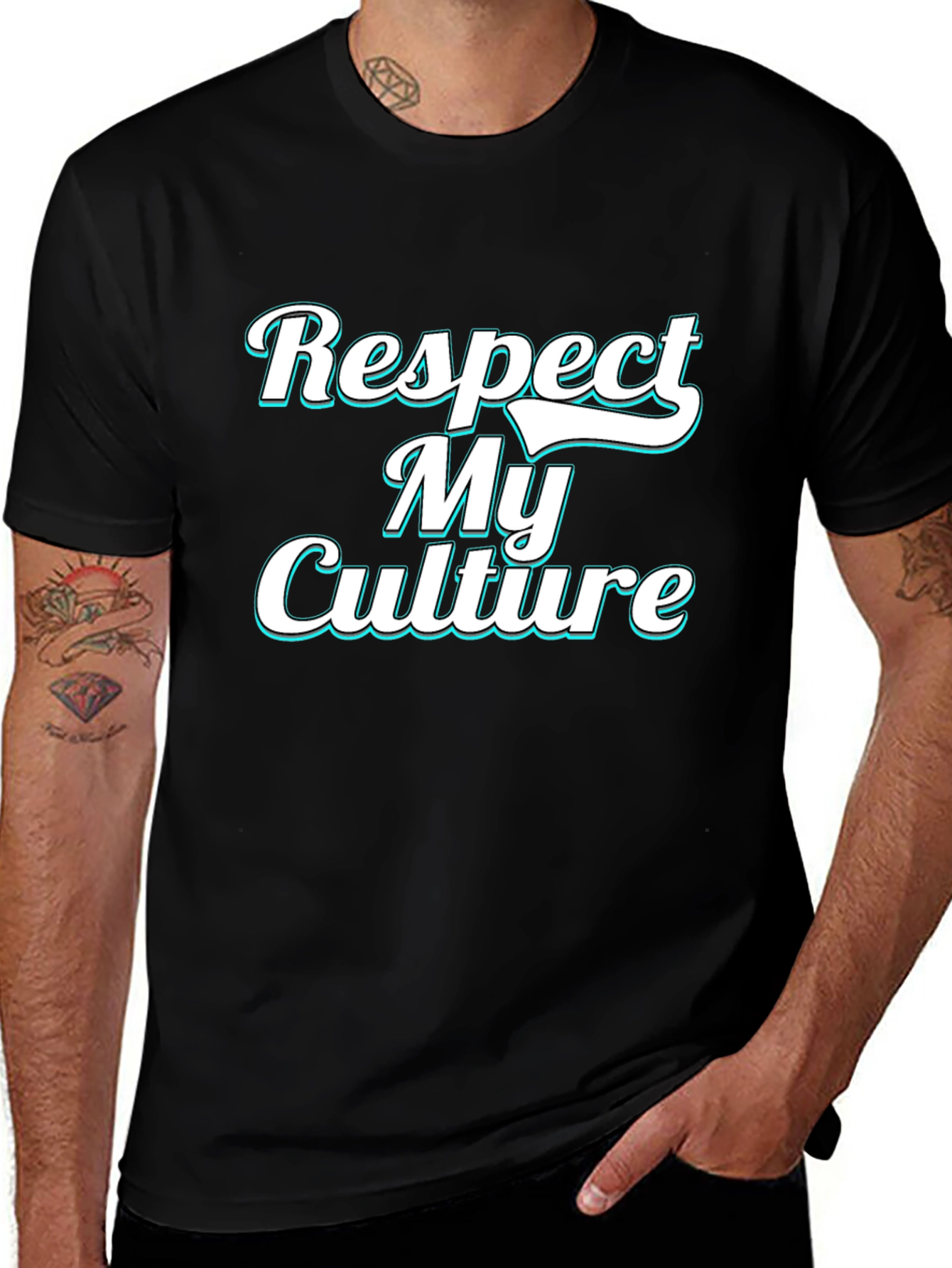 Respect My Culture Black Graphic Tee