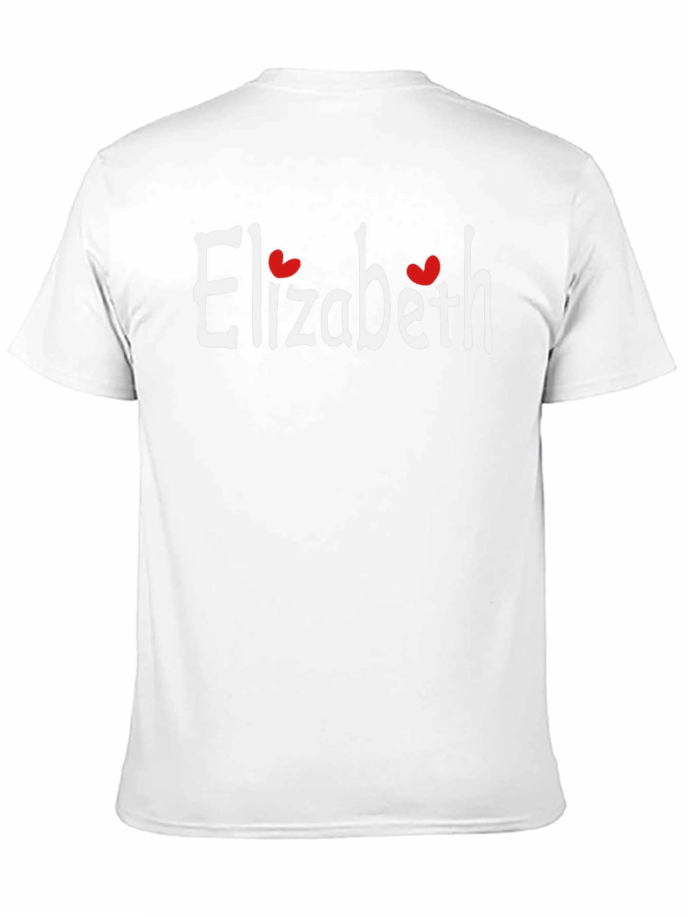 Elizabeth Personalized Heart Tee - Custom Name T-Shirt