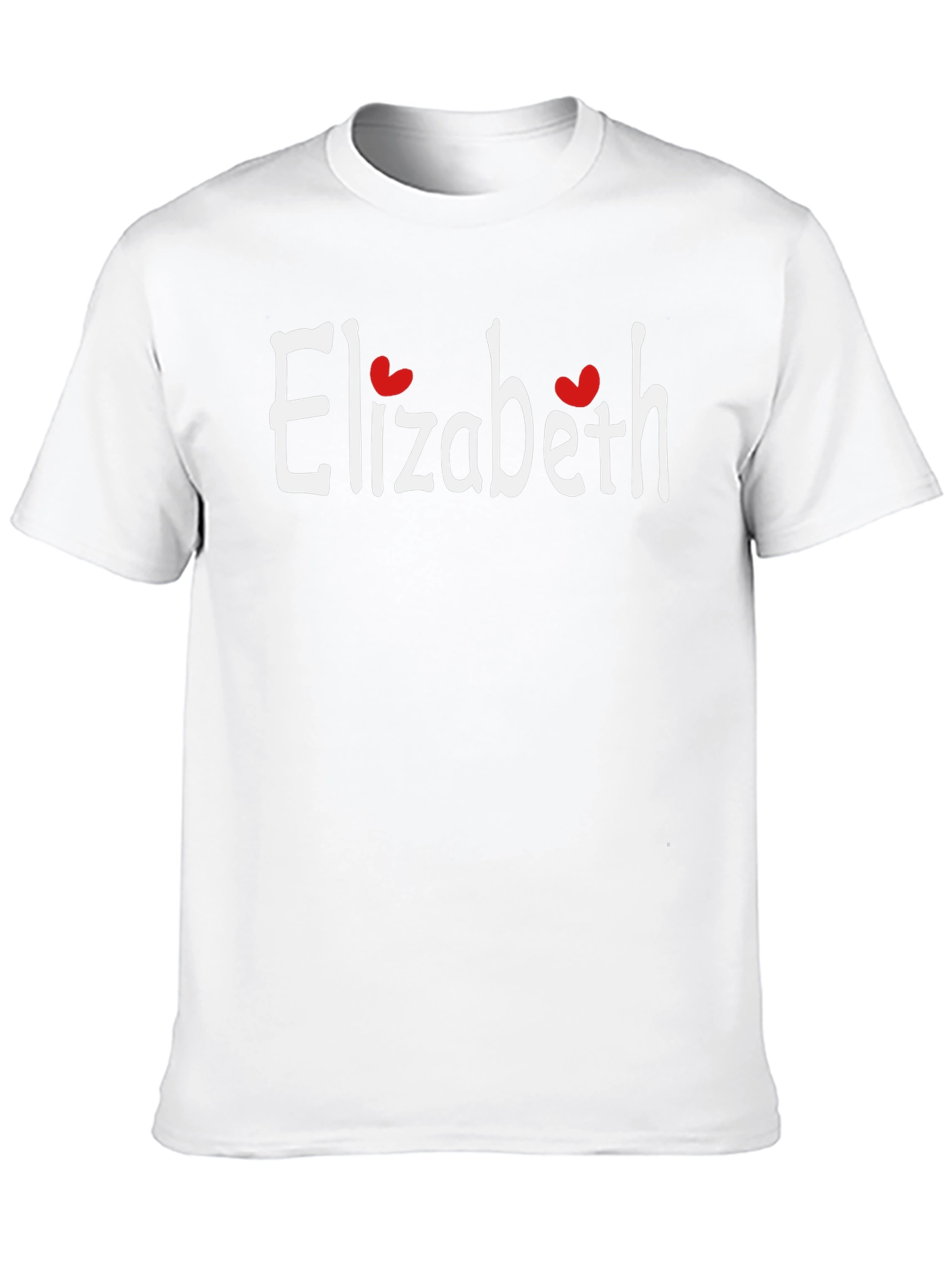 Elizabeth Personalized Heart Tee - Custom Name T-Shirt
