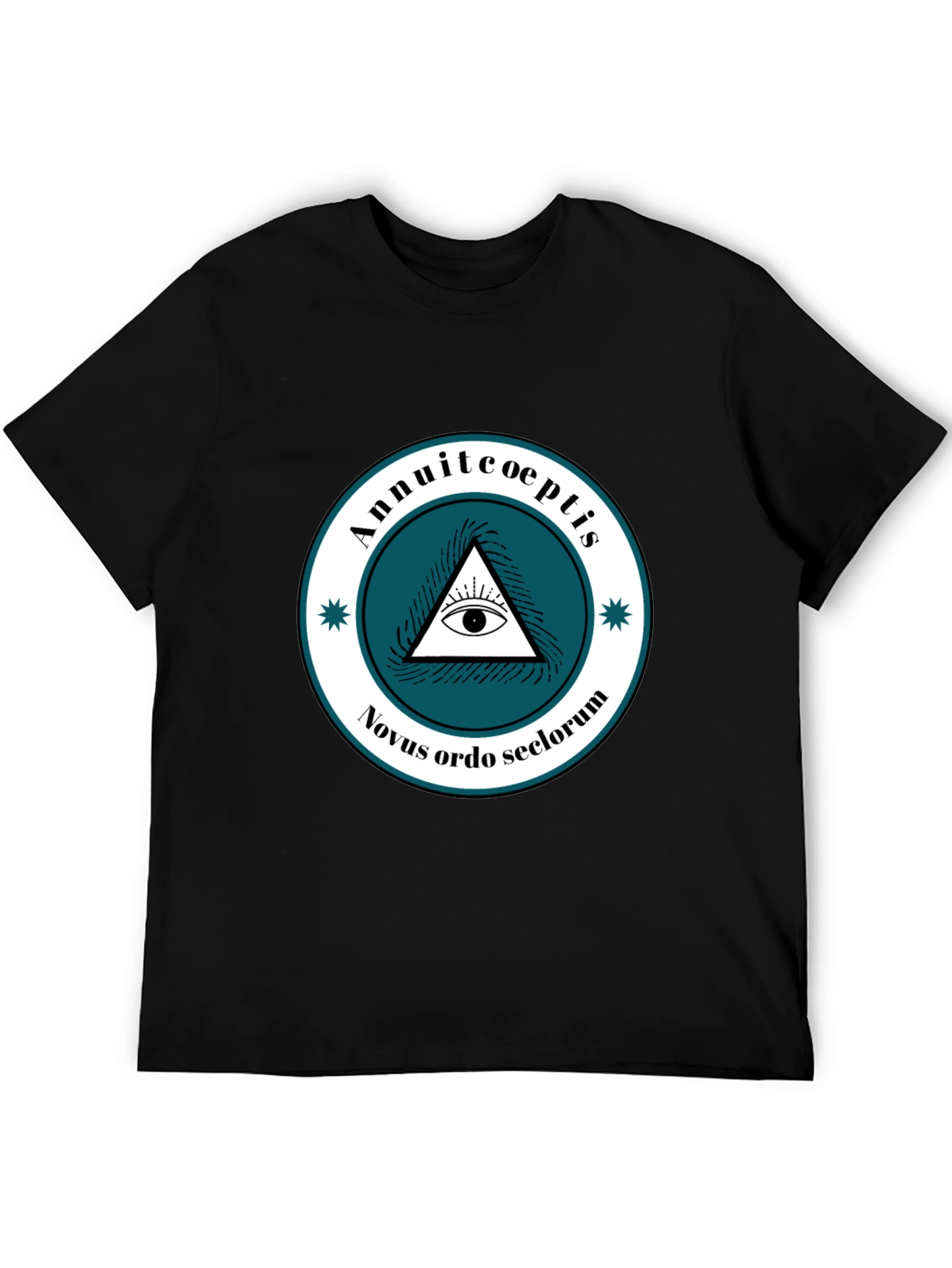 Illuminati All Seeing Eye Pyramid Graphic Tee - Black