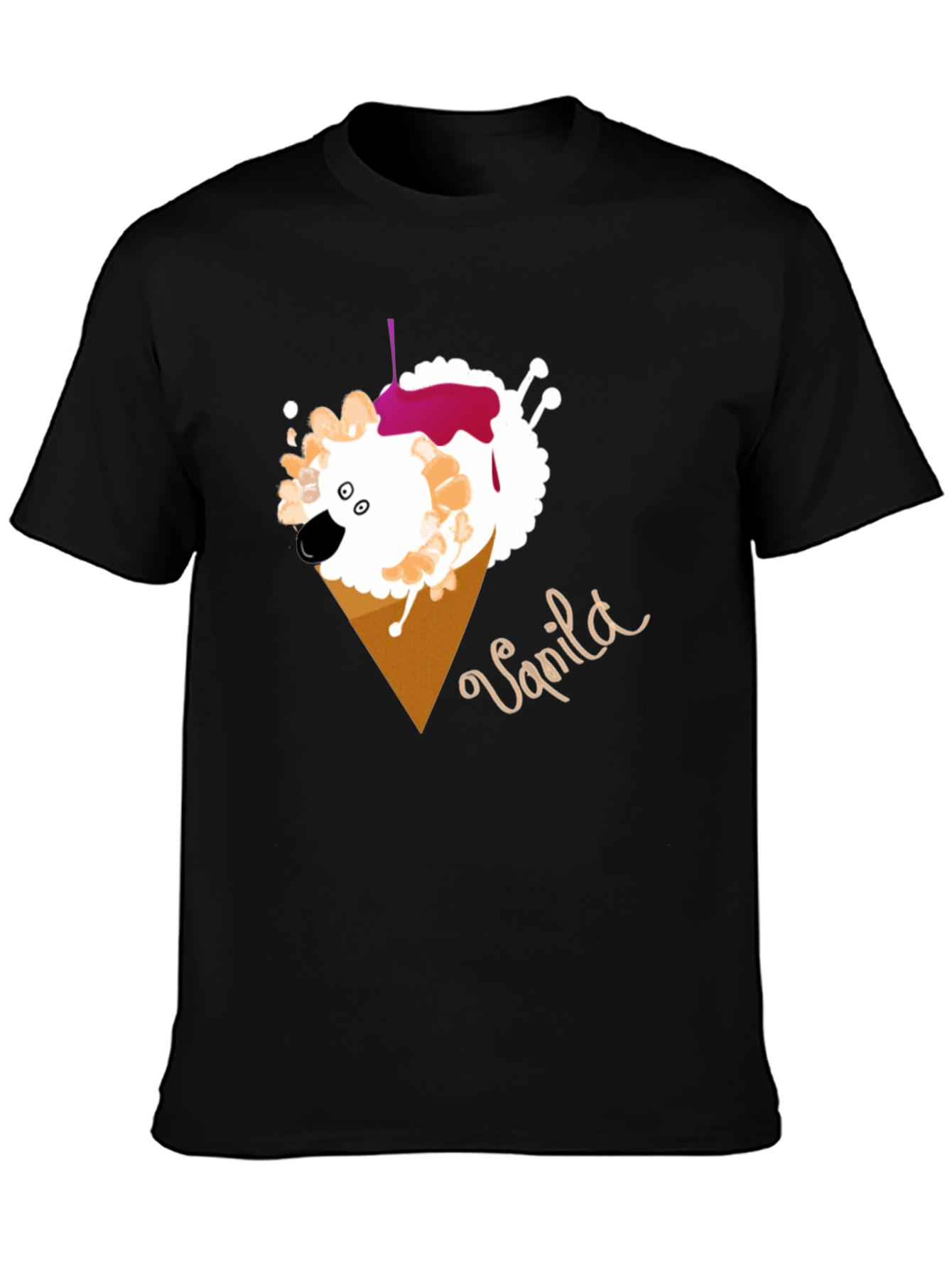 Vanilla Sheep Cone T-Shirt - Unique Graphic Tee