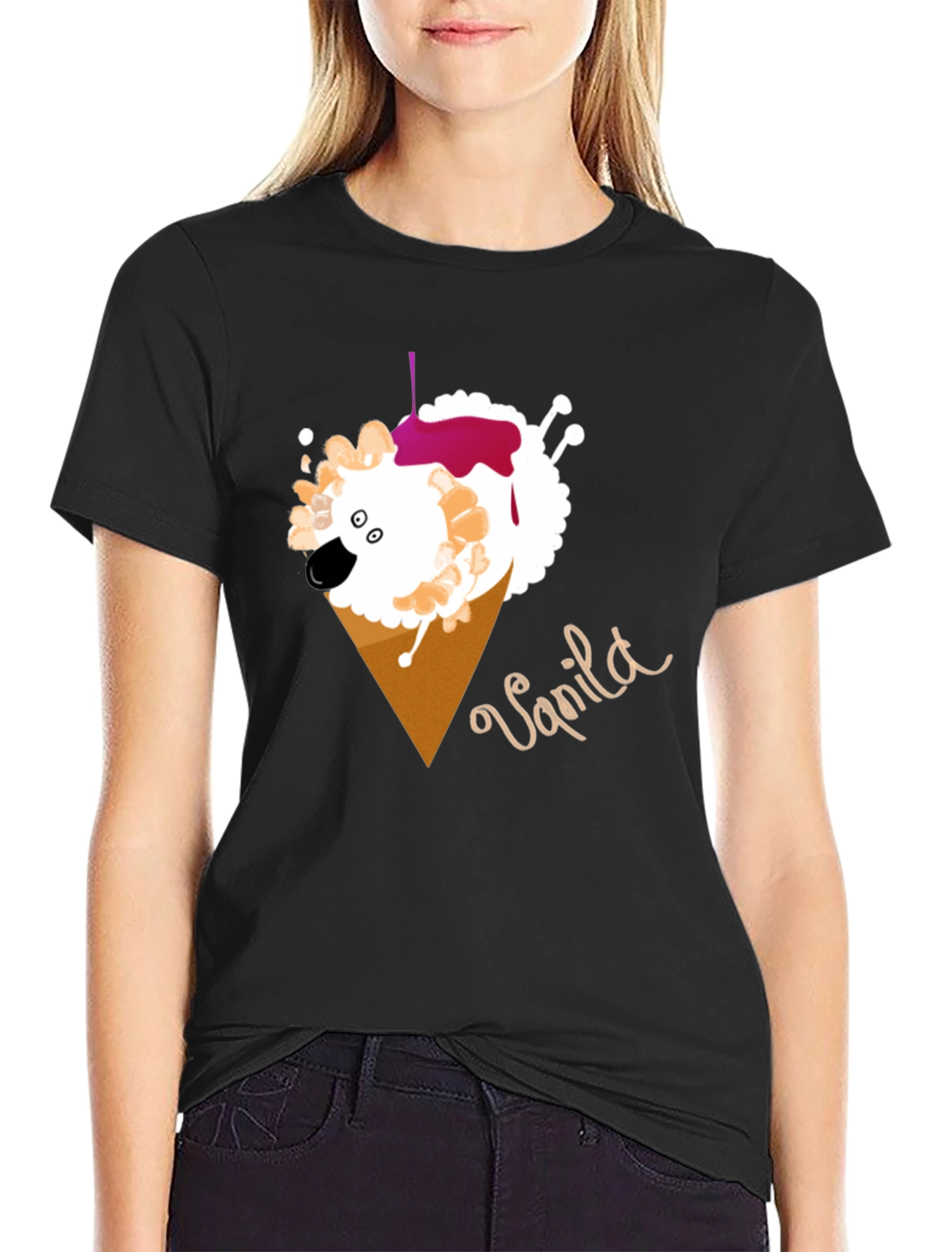Vanilla Sheep Cone T-Shirt - Unique Graphic Tee