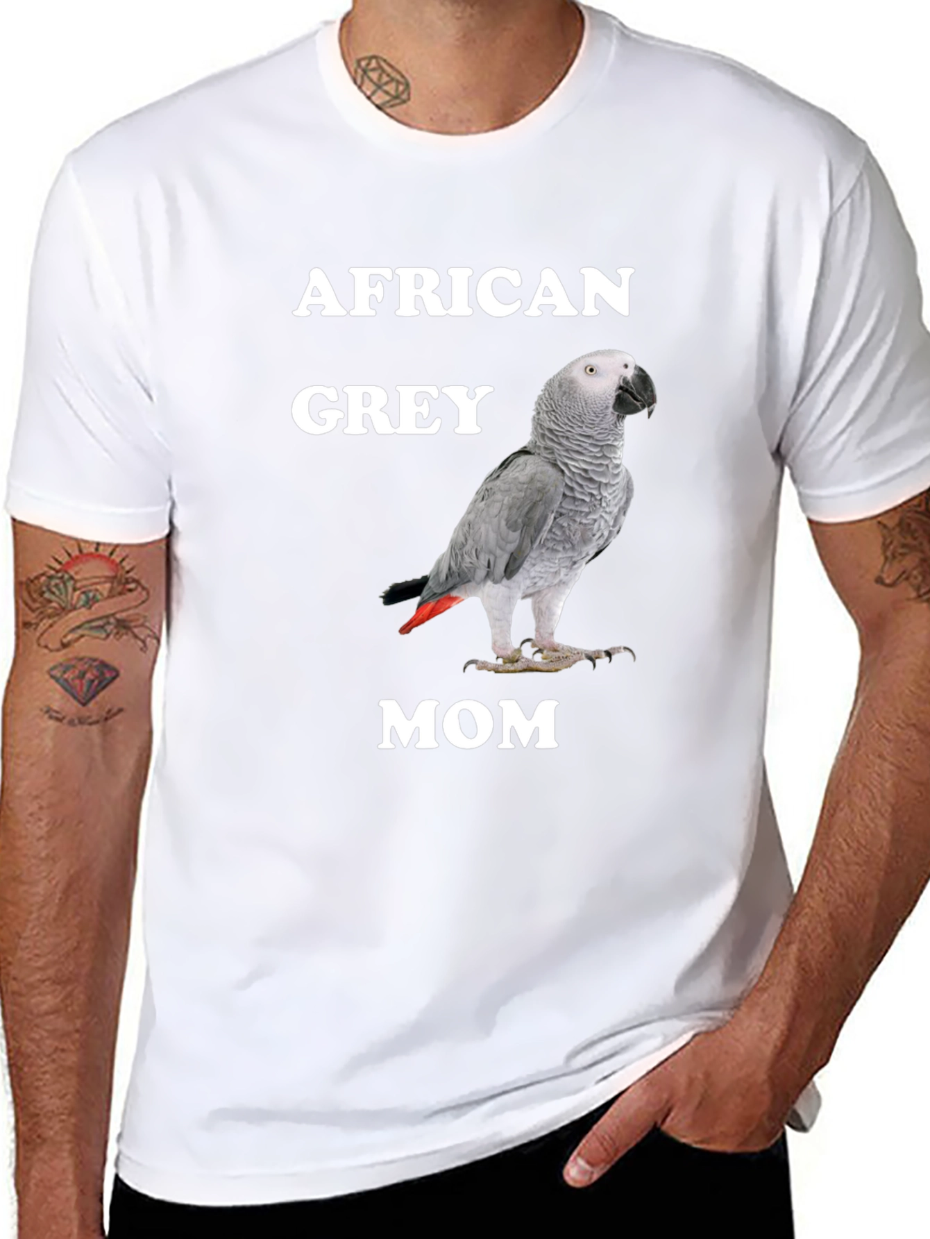 African Grey Mom Parrot T-Shirt