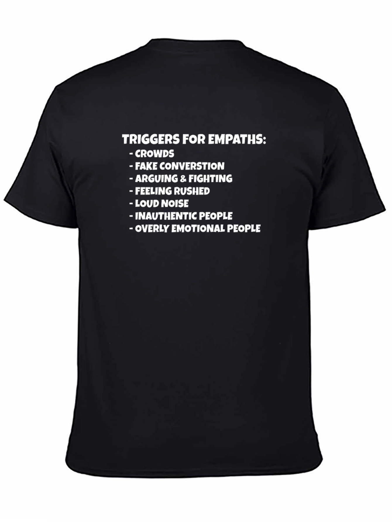 Empath Trigger List Black T-Shirt