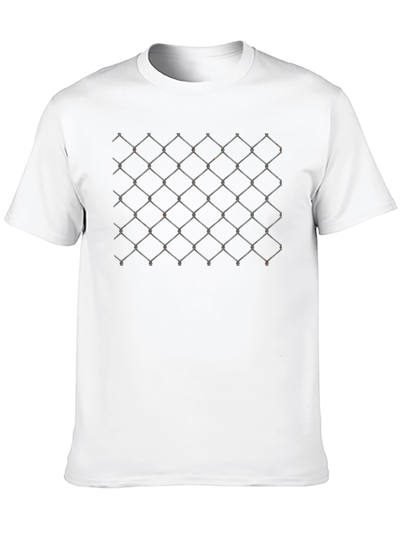 Chain Link Fence Graphic T-Shirt