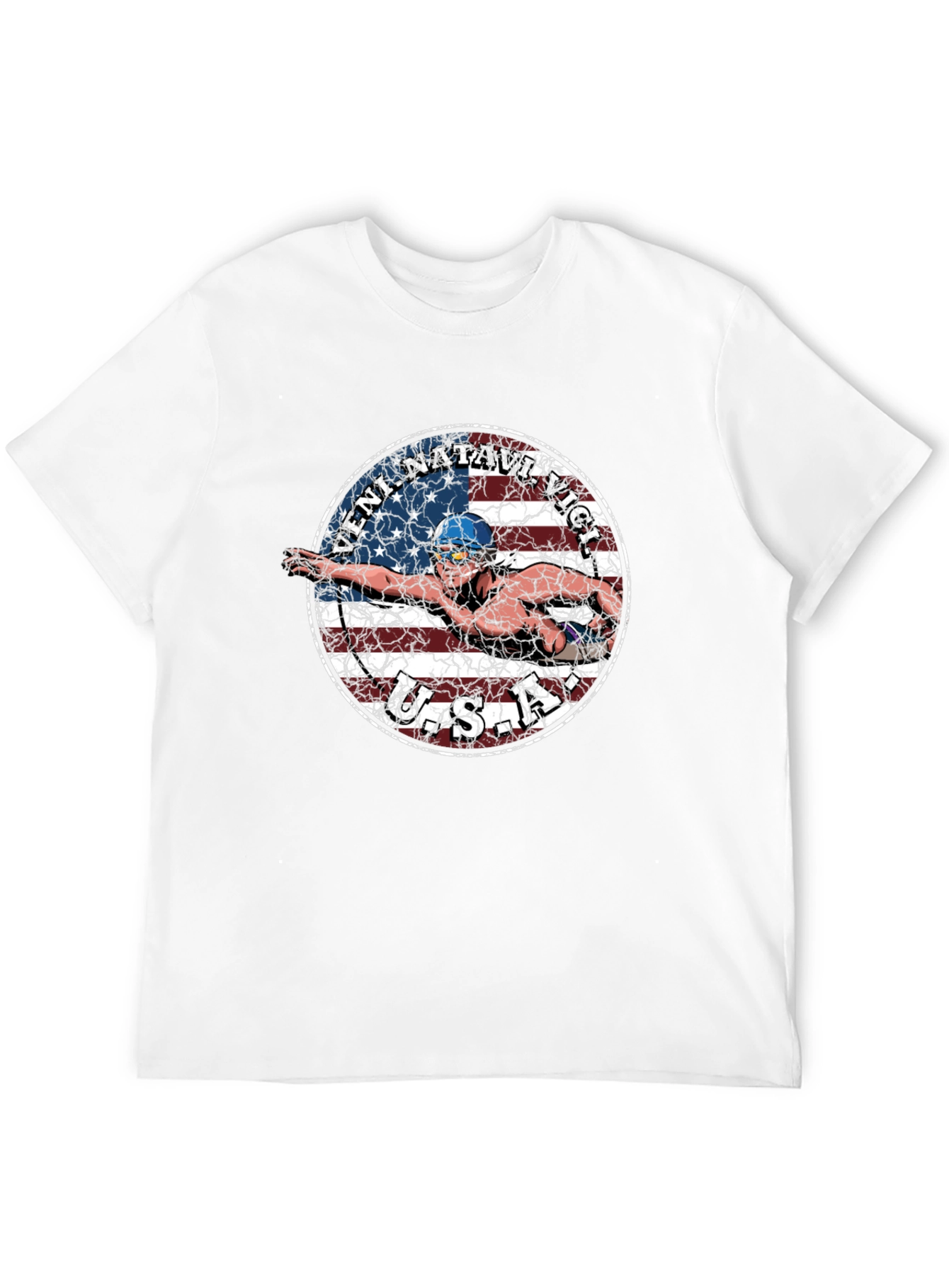Veni Natare Vici USA Swimmer T-Shirt