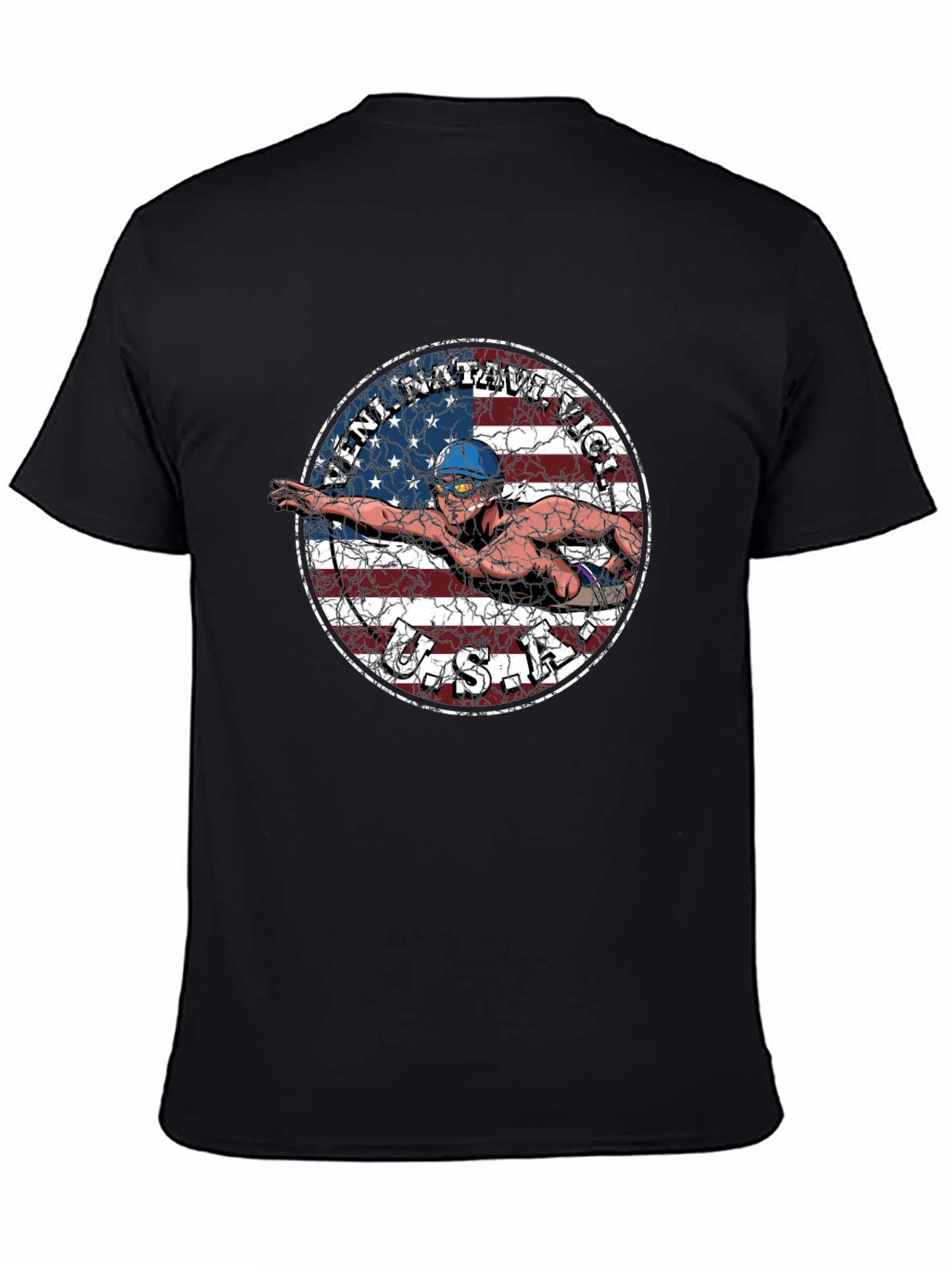 Veni Natare Vici USA Swimmer T-Shirt