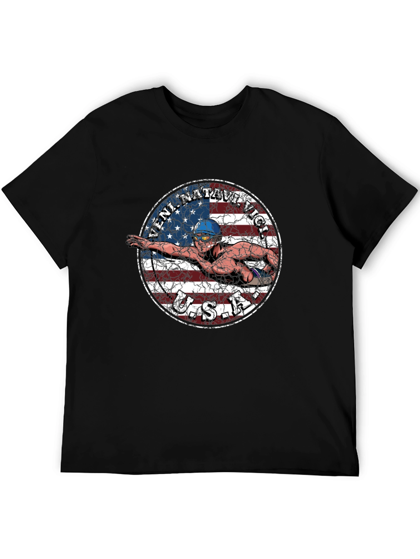 Veni Natare Vici USA Swimmer T-Shirt