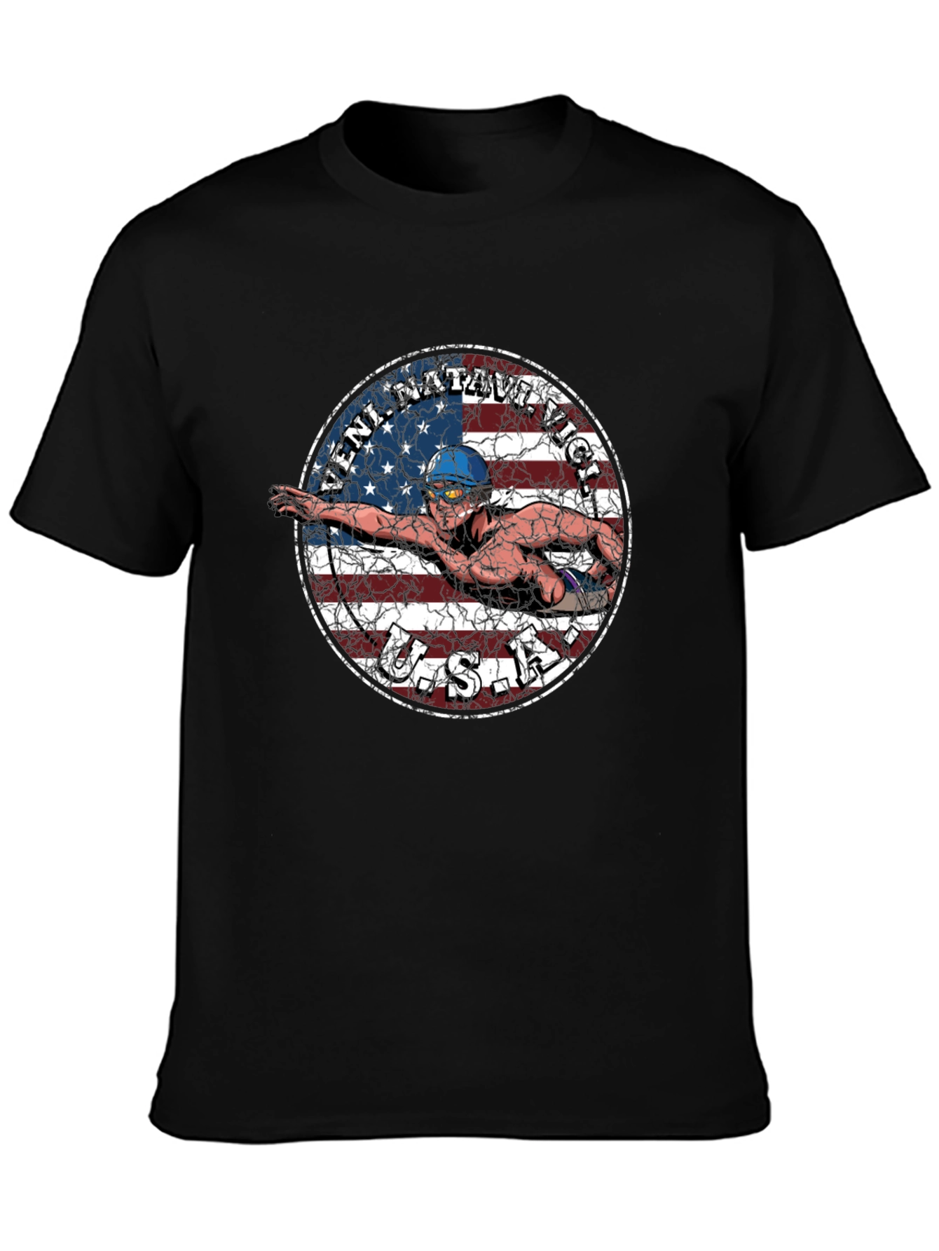 Veni Natare Vici USA Swimmer T-Shirt