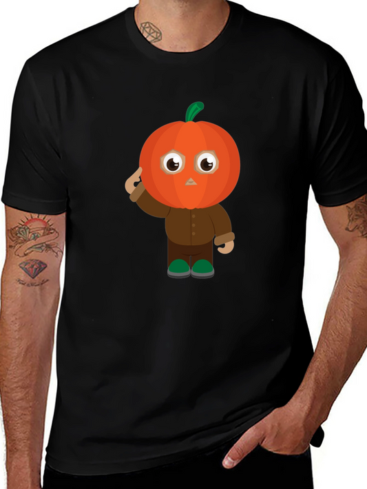 Pumpkin Character Black T-Shirt
