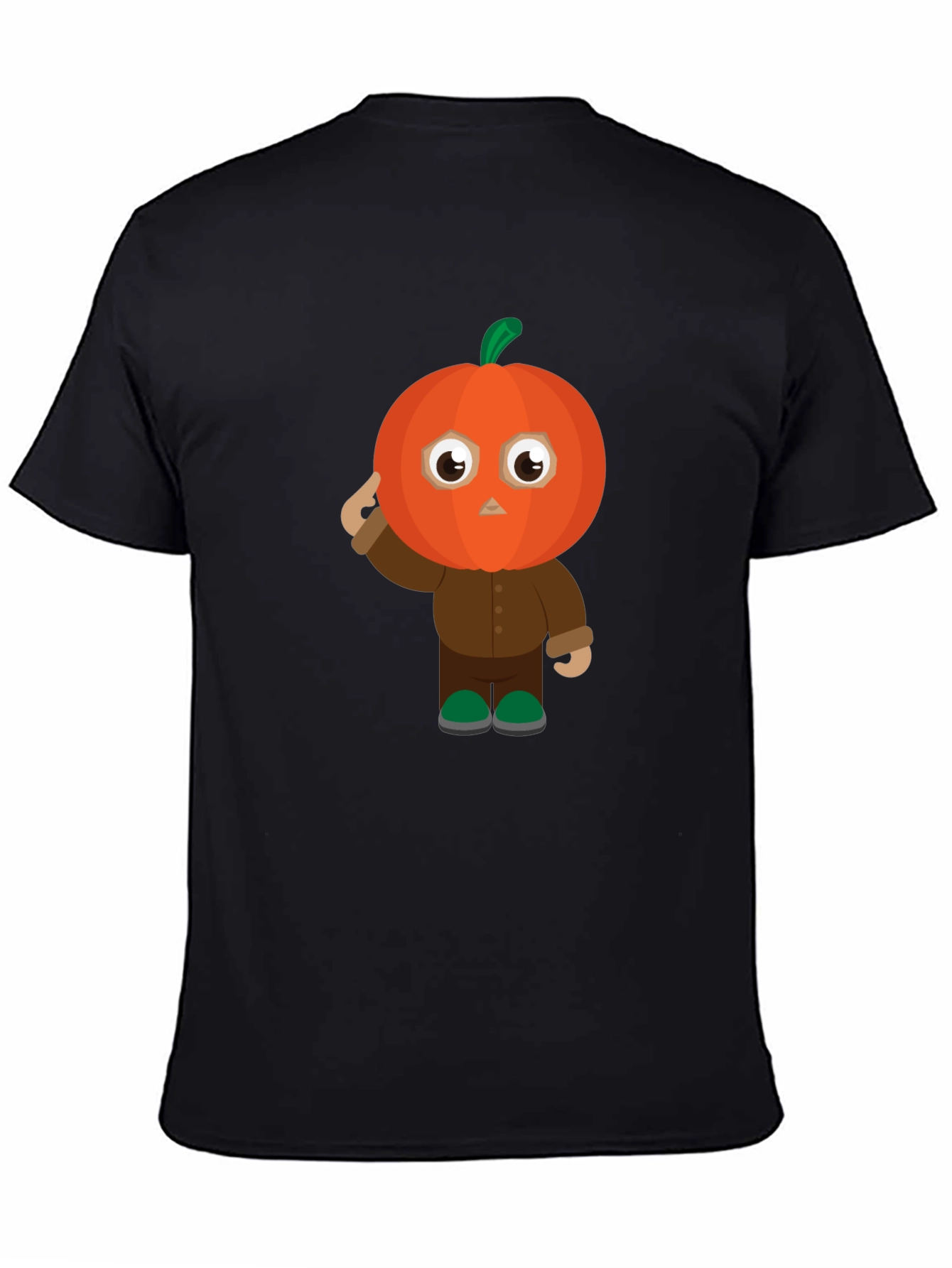 Pumpkin Character Black T-Shirt