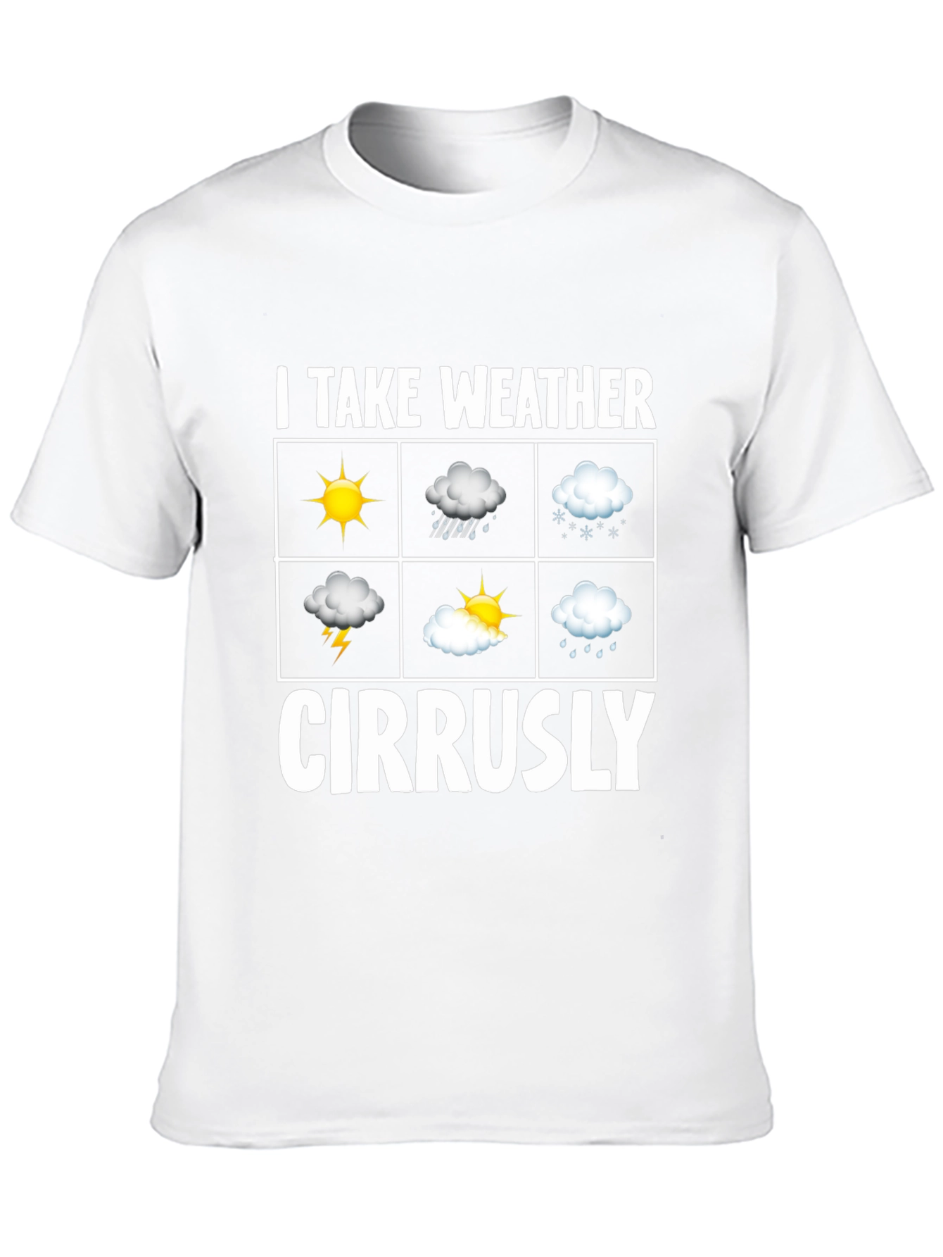 I Take Weather Cirrusly Black Graphic T-Shirt