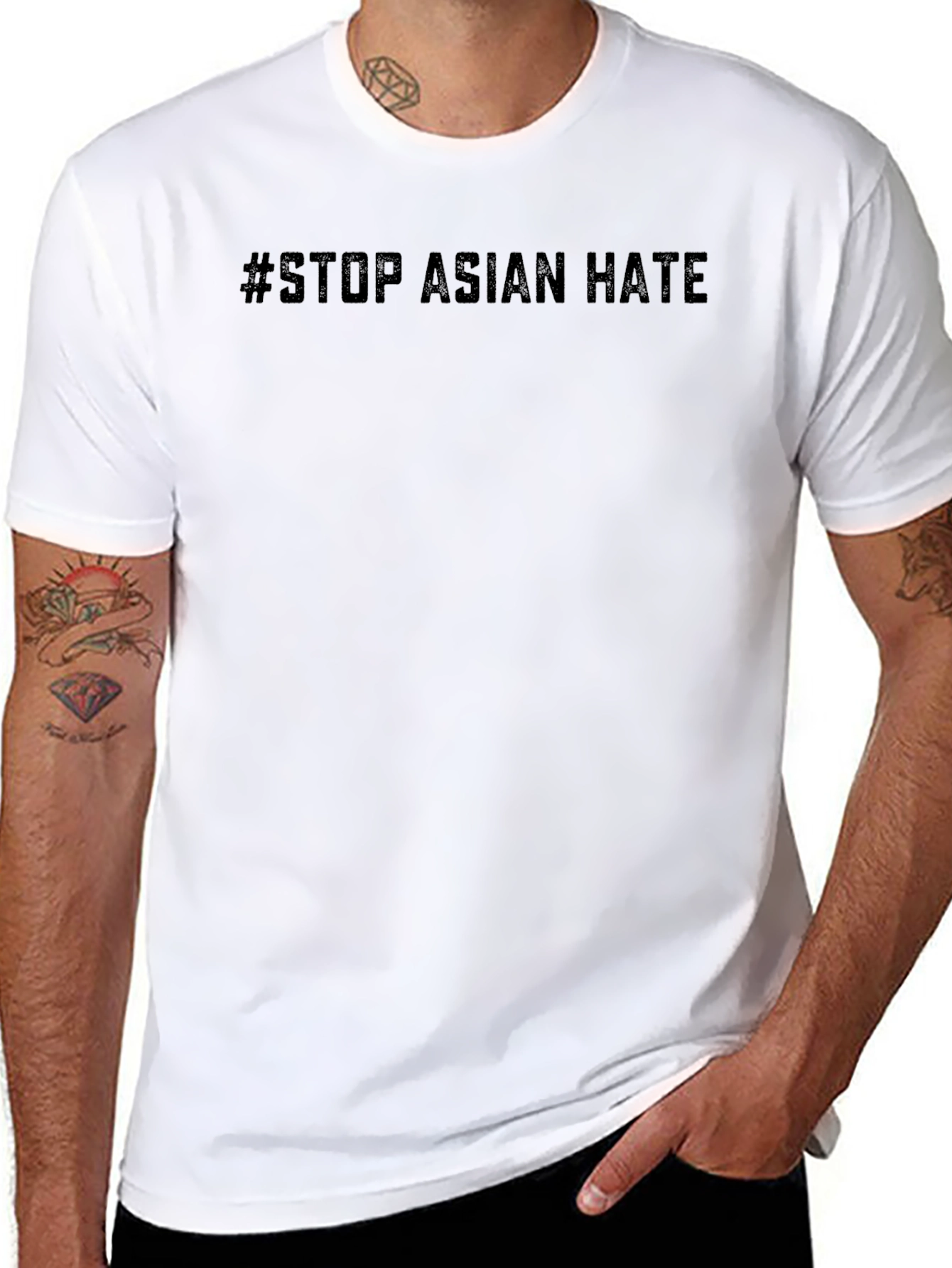 Stop Asian Hate Black T-Shirt