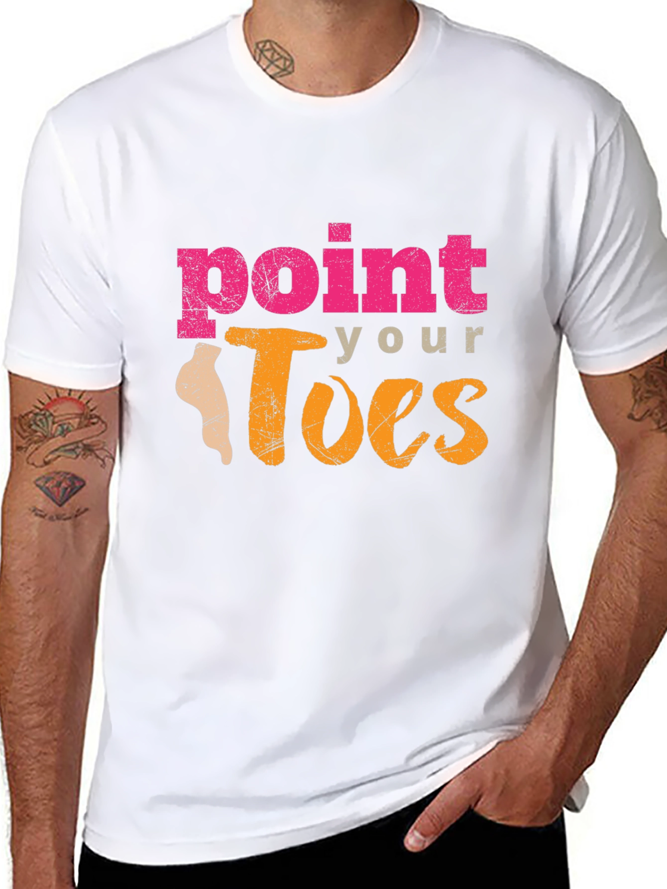 Point Your Toes Graphic Tee - Dance Inspired Shirt