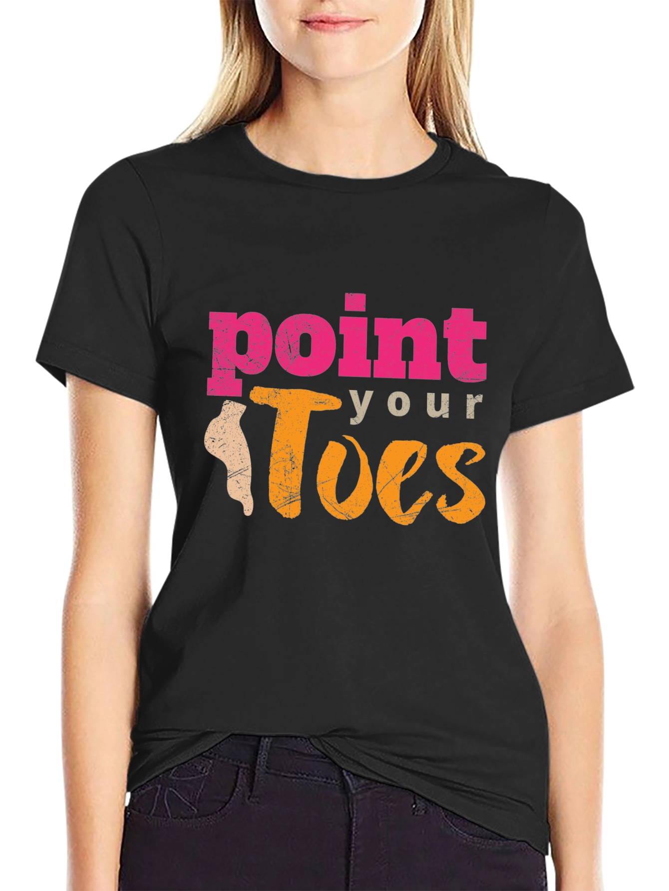 Point Your Toes Graphic Tee - Dance Inspired Shirt