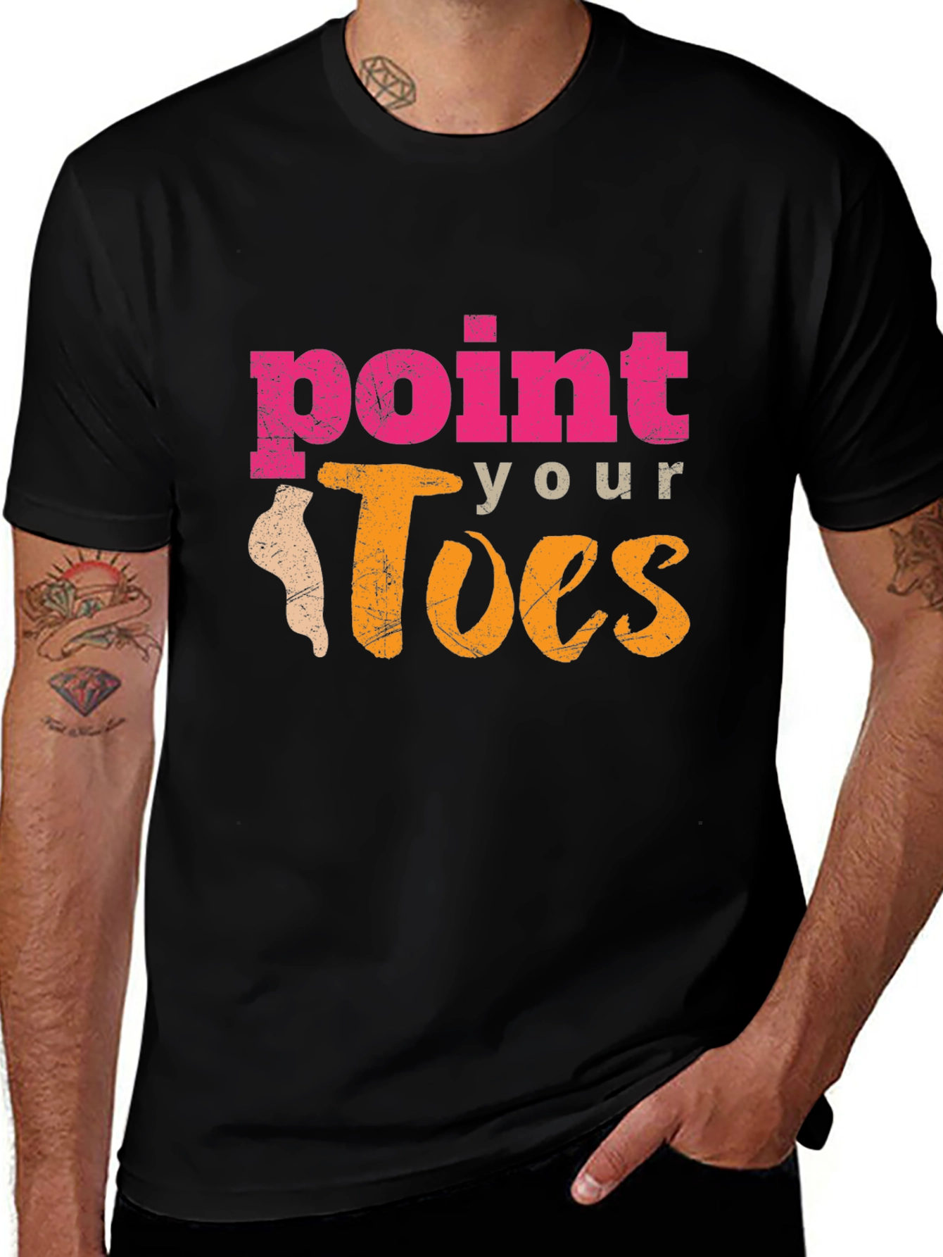 Point Your Toes Graphic Tee - Dance Inspired Shirt