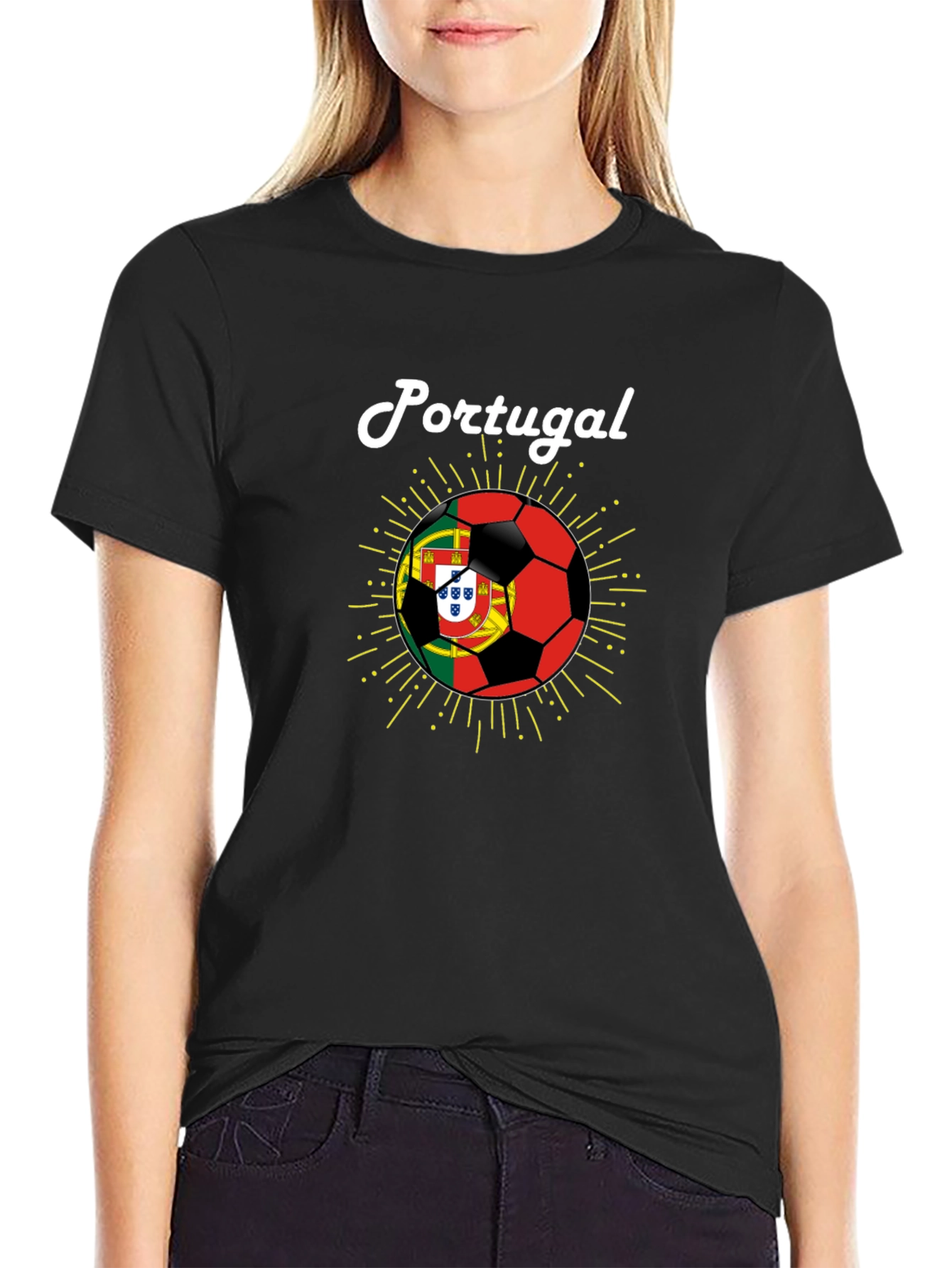 Portugal Soccer Fan T-Shirt - Black
