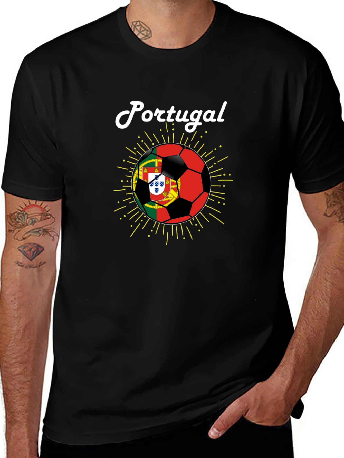 Portugal Soccer Fan T-Shirt - Black