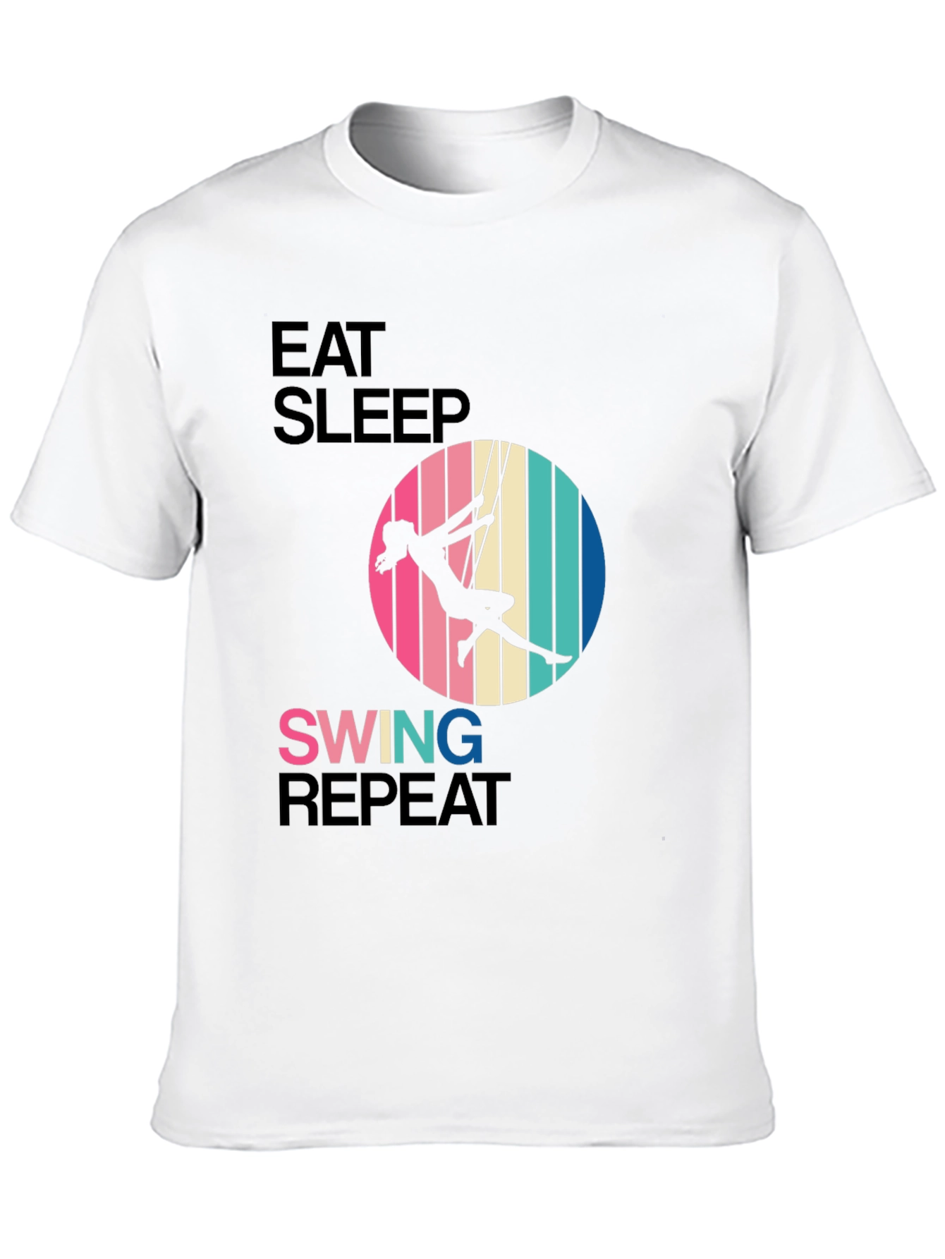 Eat Sleep Swing Repeat Black T-Shirt